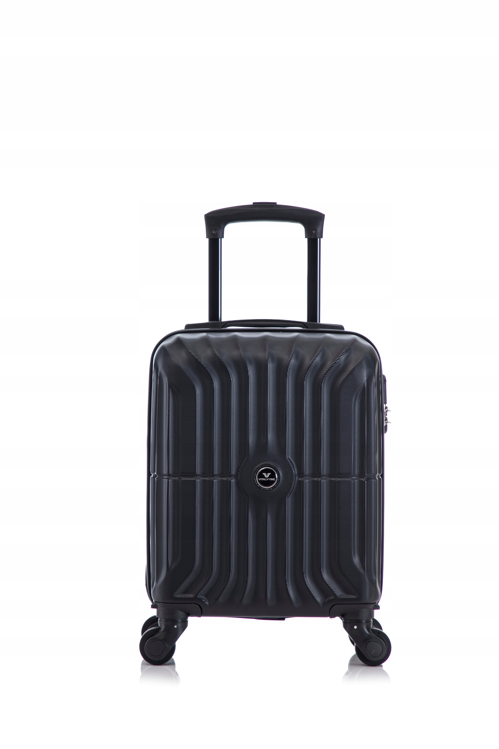 Mały bagaż podręczny 40X30X20 Abs z odpinanymi kółkami Ryanair czarny