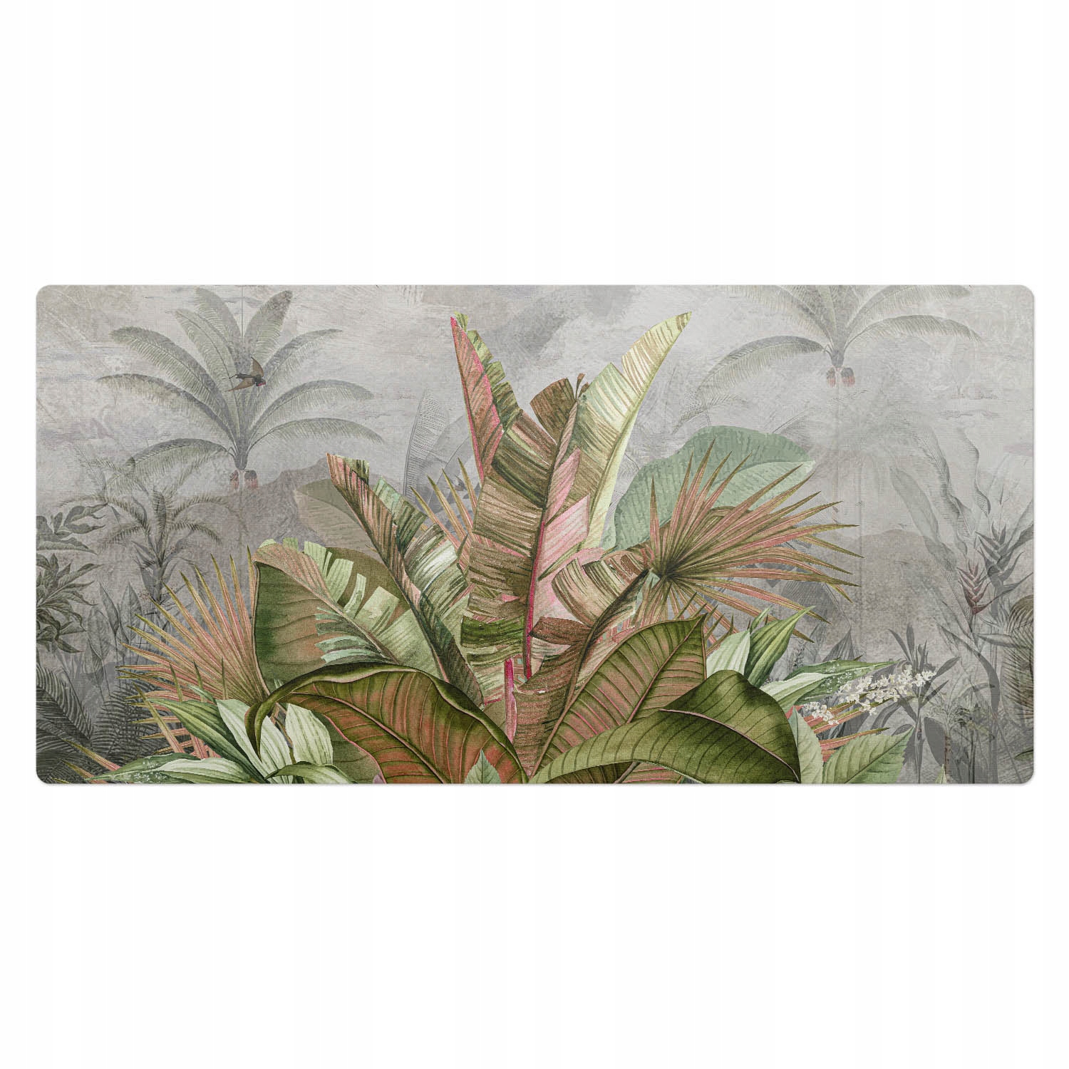Ochranná podložka na stůl s grafikou Džungle plná tropických barev 100 x 50 cm