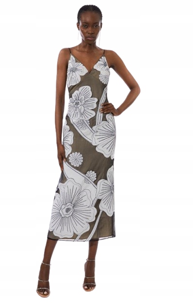 Karen Millen Petite Šaty Na Ramínka S Květinovým Vzorem 36 B1F