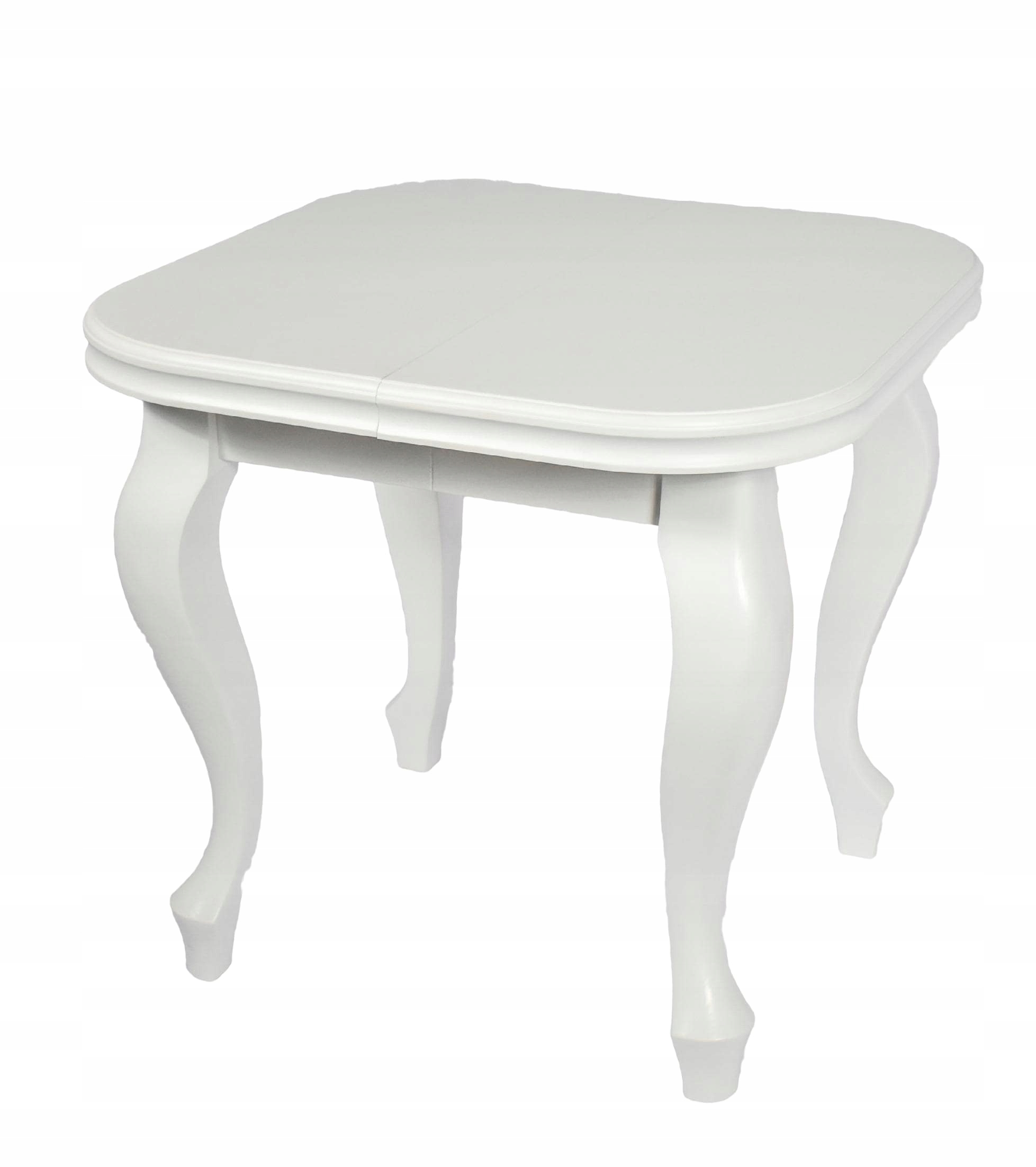 biały stół rozkładany Ludwik 80x80 +3x40- 200cm