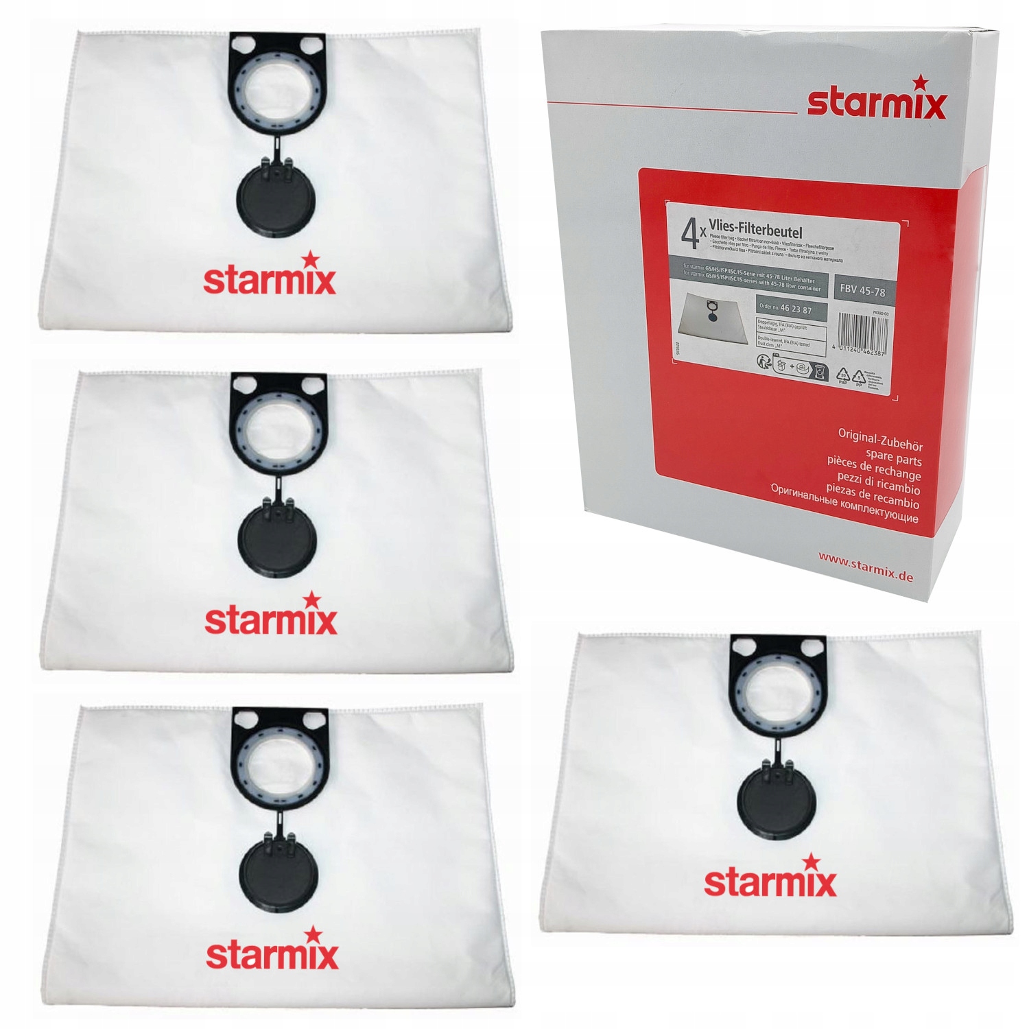 Starmix Worki do odkurzacza przemysłowego Stramix Fbv 45-78L oryginał duże