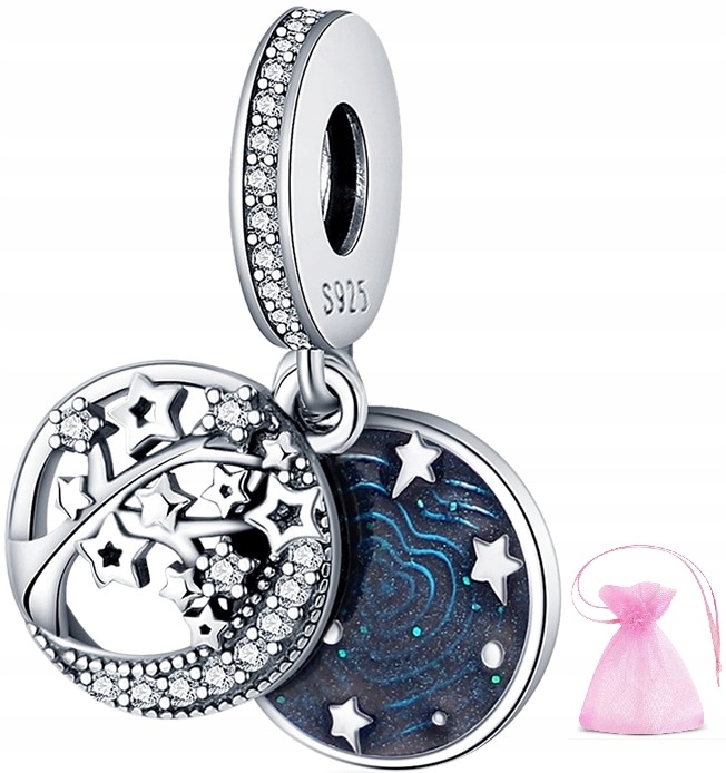 

Charms Zawieszka Drzewo, księżyc i galaktyka S925