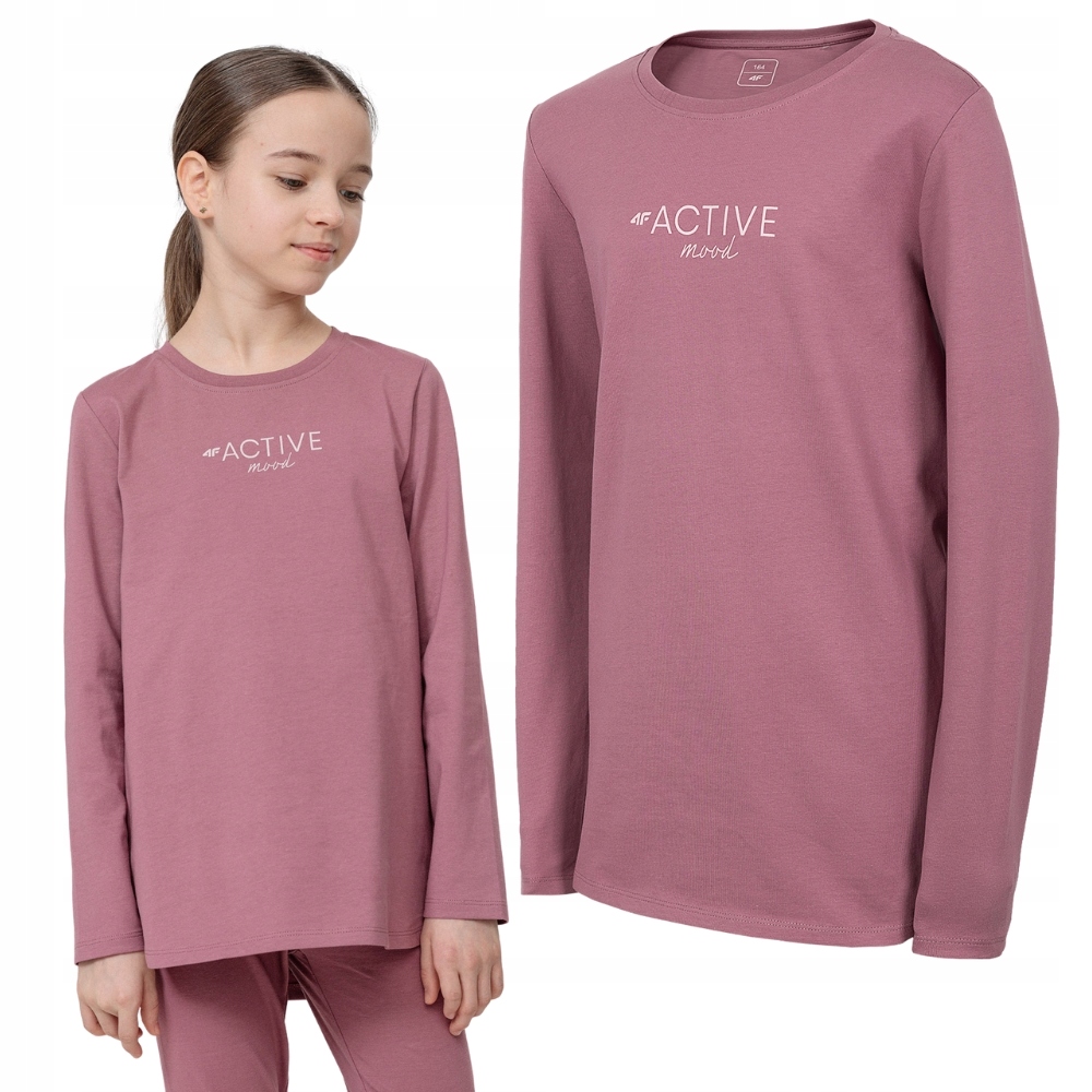 

Koszulka Dziewczęca 4F Z Długim Rękawem Longsleeve
