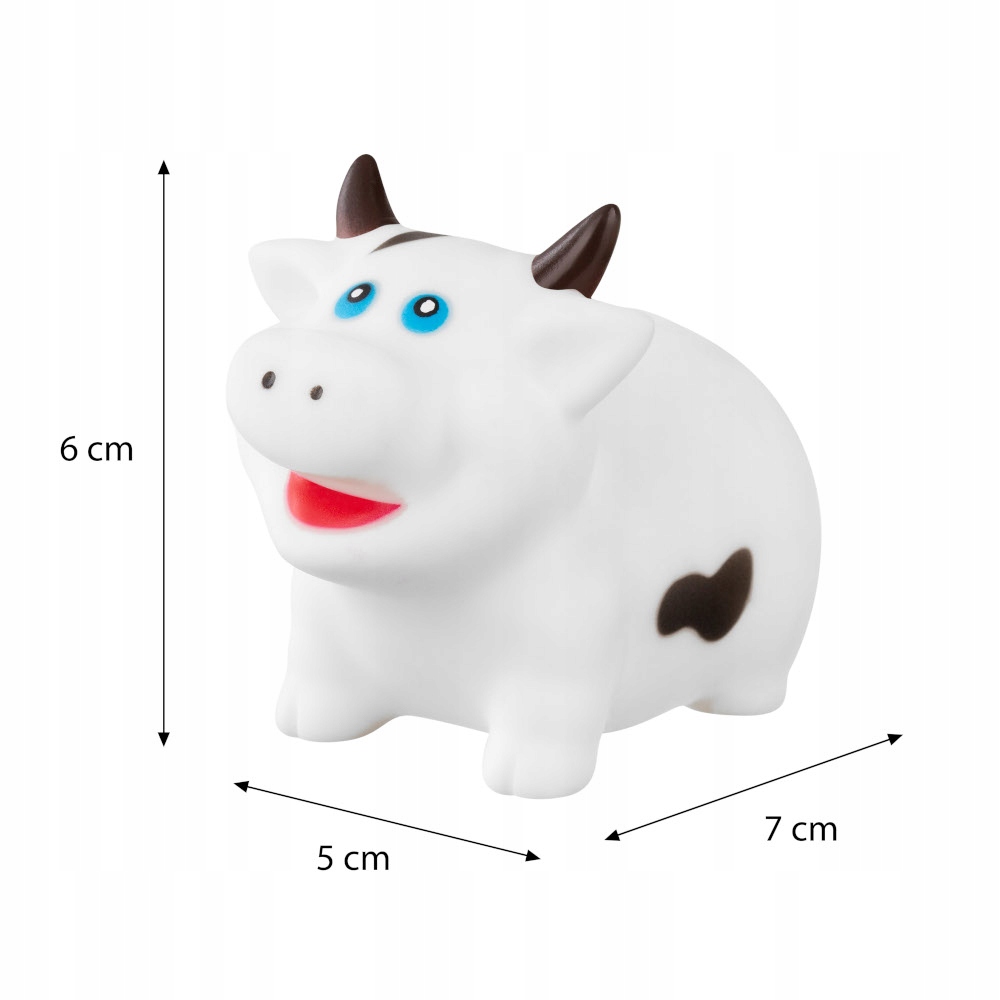 AKUKU A0168 Zabawki kąpielowe Farma Konik Krowa Owieczka Świnka 4 szt Szerokość produktu 5 cm