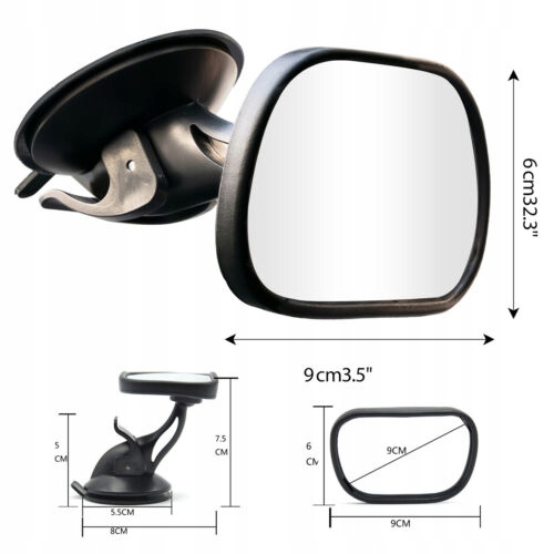 LUSTERKO DO OBSERWACJI DZIECKA W AUCIE PODRÓŻY 360 LUSTRO SAMOCHODU AUTA Kod producenta MADLUSDSA#2