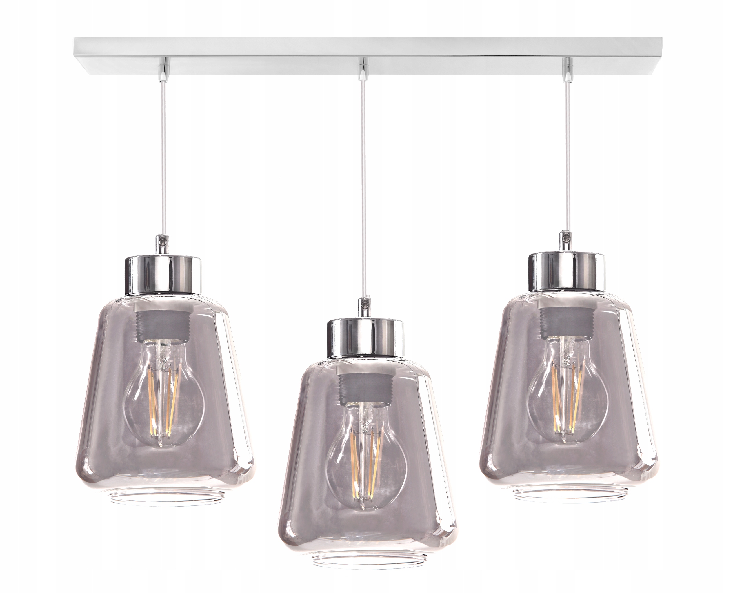 Závěsné Stropní Svítidlo Lustr Cristal Chromovaná Skleněná Led Stínidla E27