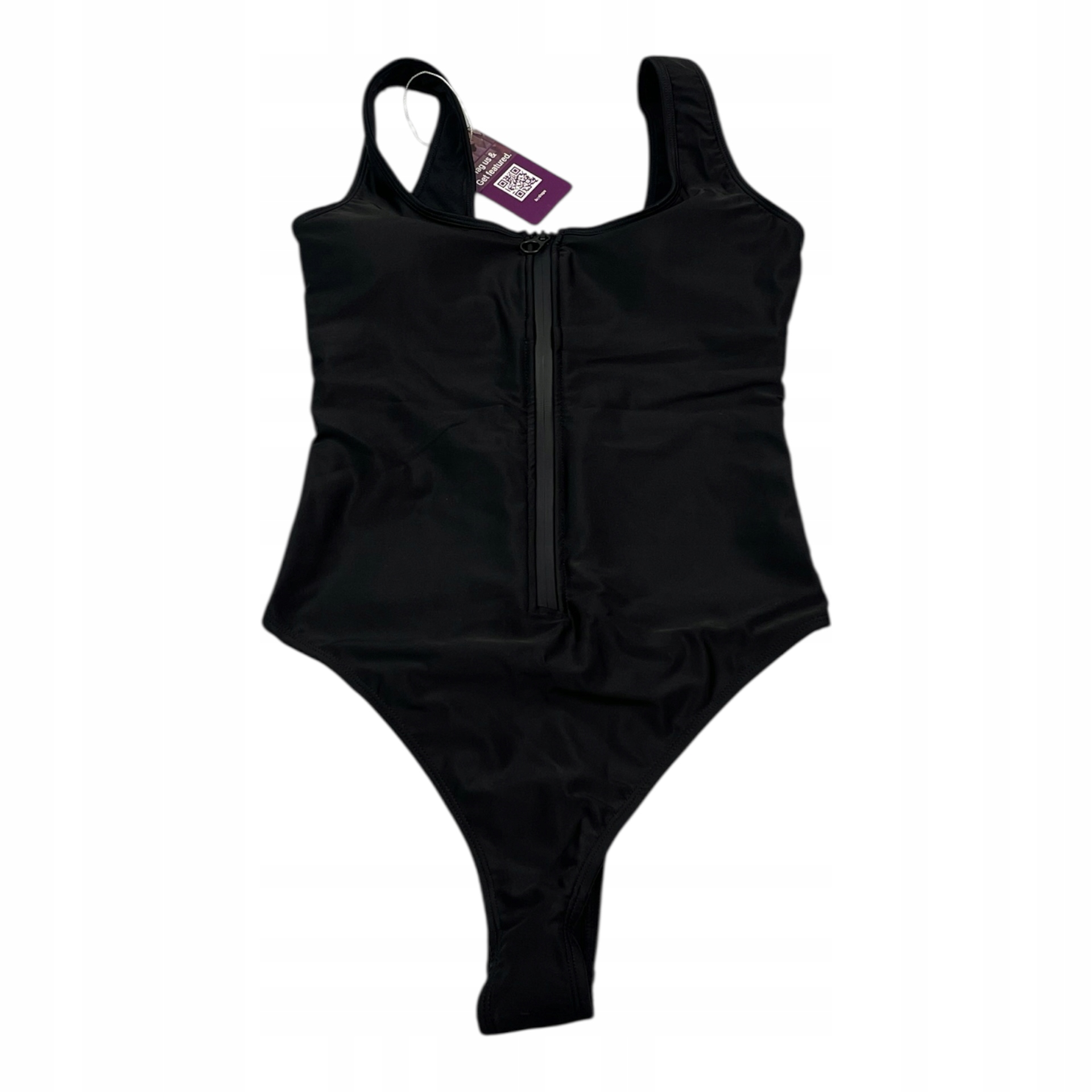 Rzeźbiący kostium kąpielowy zapinany na zamek S