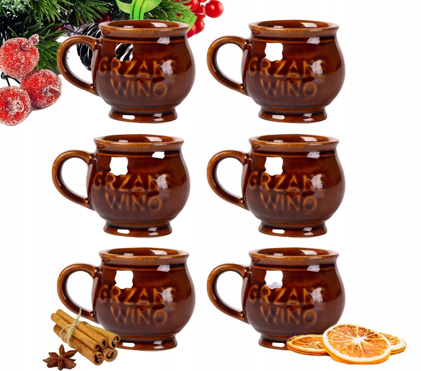 

Duży Zestaw Do Grzanego Wina 6x Kubek Do Grzańca