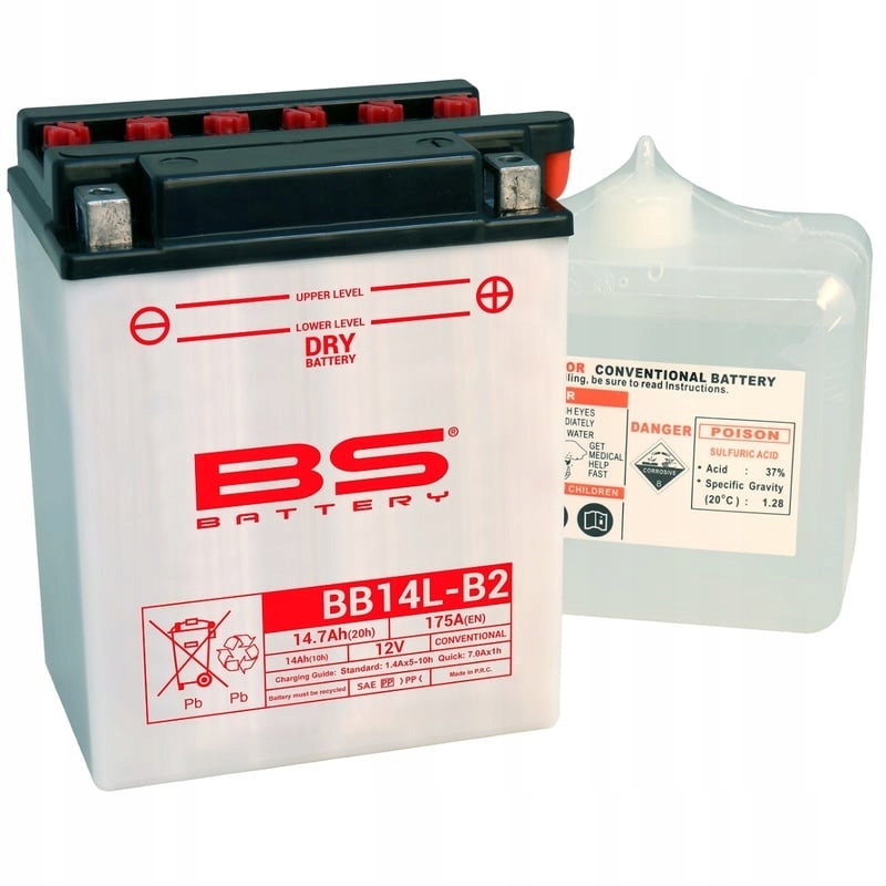 Bs Battery Vysoce výkonná baterie s kyselinou BB14L-B2 310570