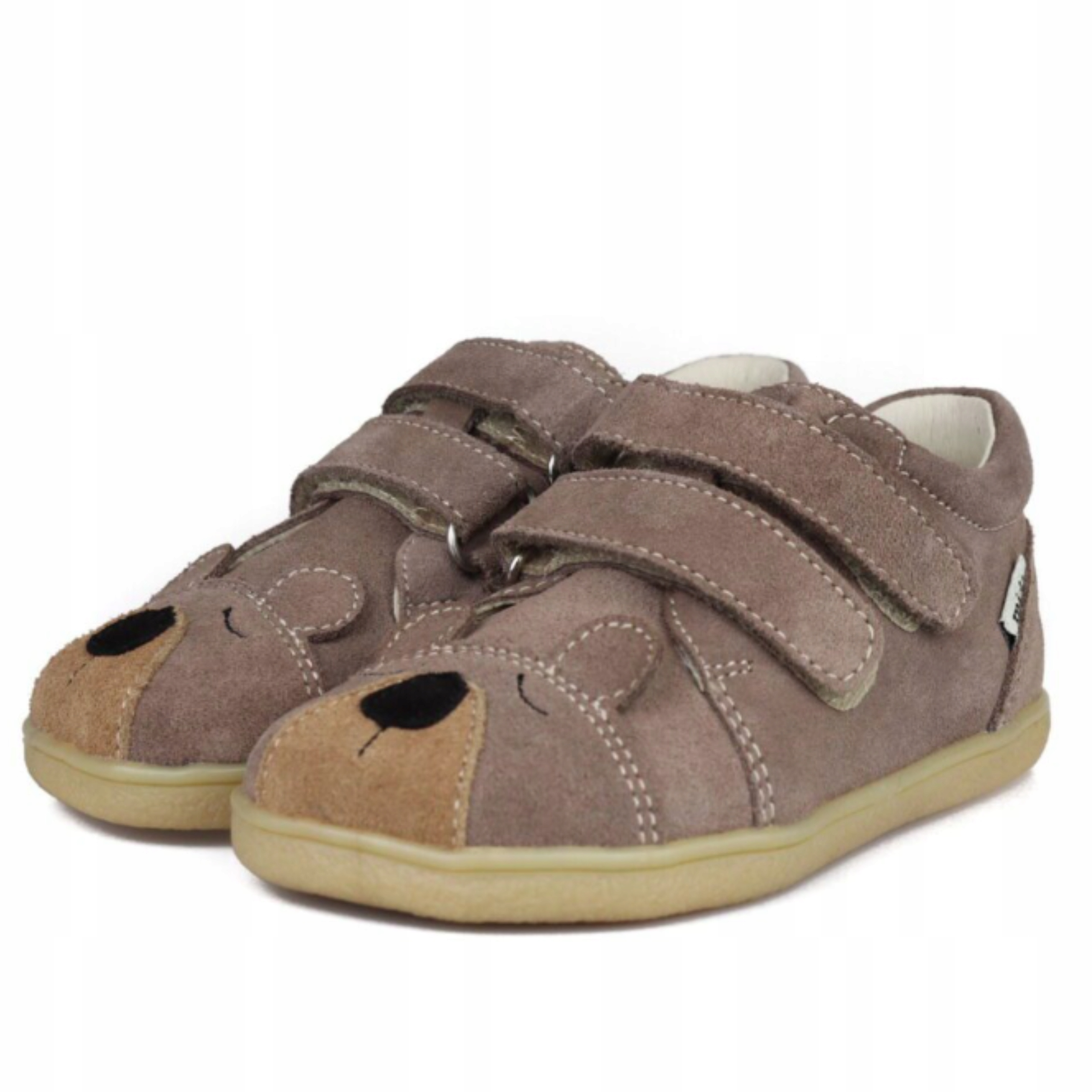 Mido 184 Buty Barefoot Półbuty Wiosenne Skórzane Stone Beżowe Misie R 20