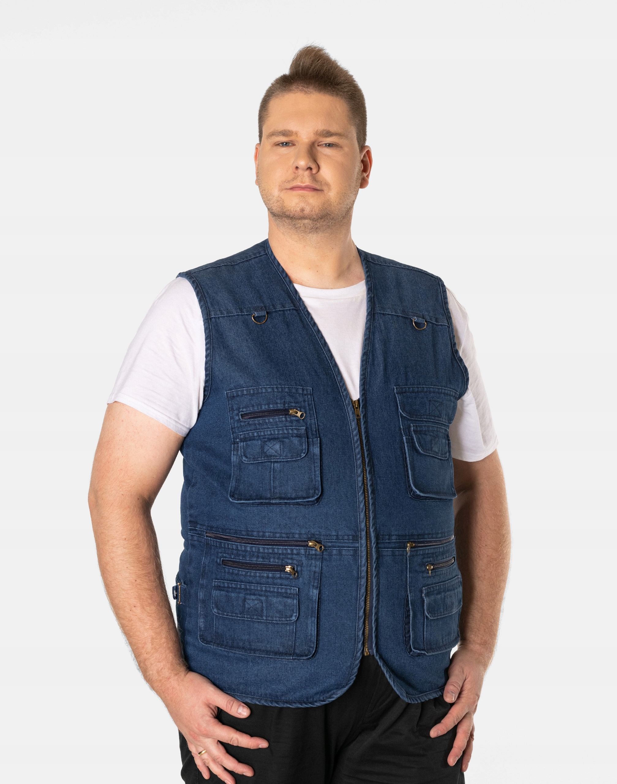 Kamizelka Męska Bezrękawnik Serdak Jeans 2321 XXL Rozmiar XXL
