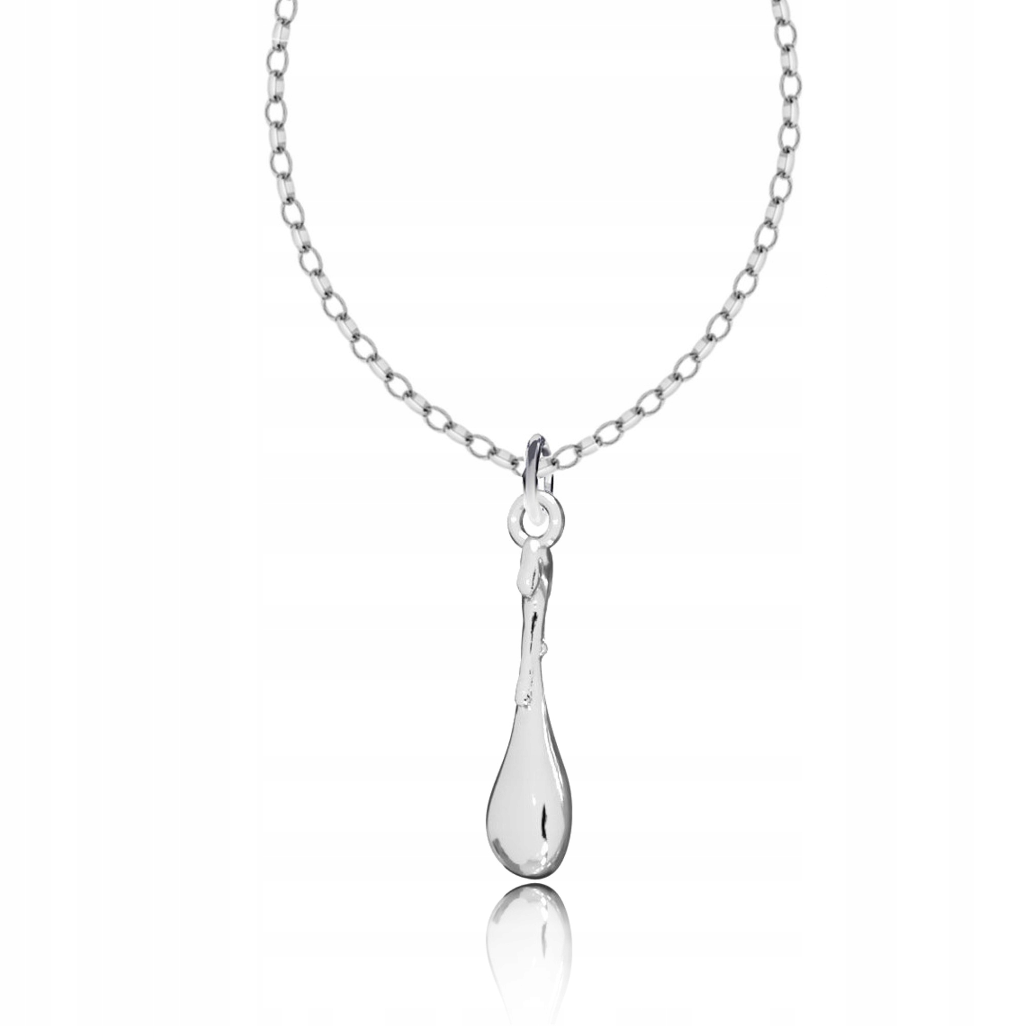 Kapka Kapky Slzička Stříbrný náhrdelník rolo oval stříbro 925