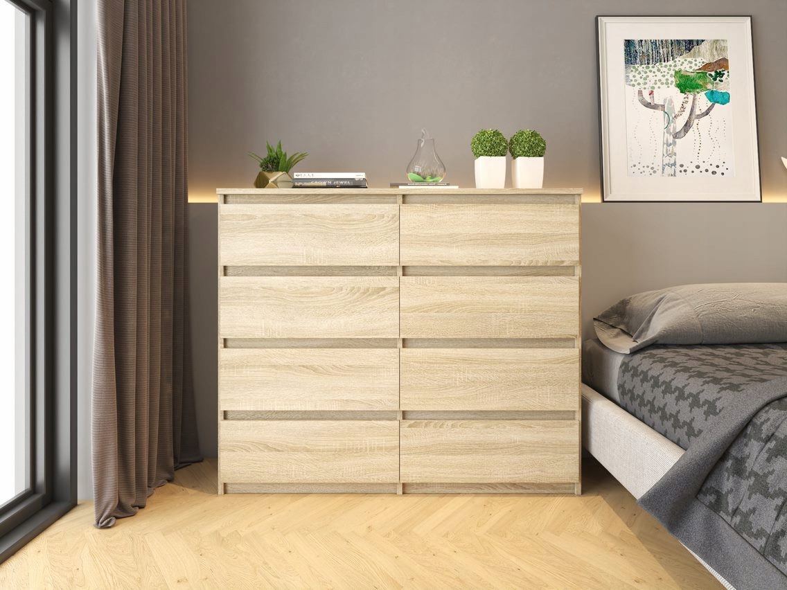 Komoda dąb SONOMA 100cm z szufladami duża pojemna szafka RTV loft SONOMA Szerokość mebla 100 cm
