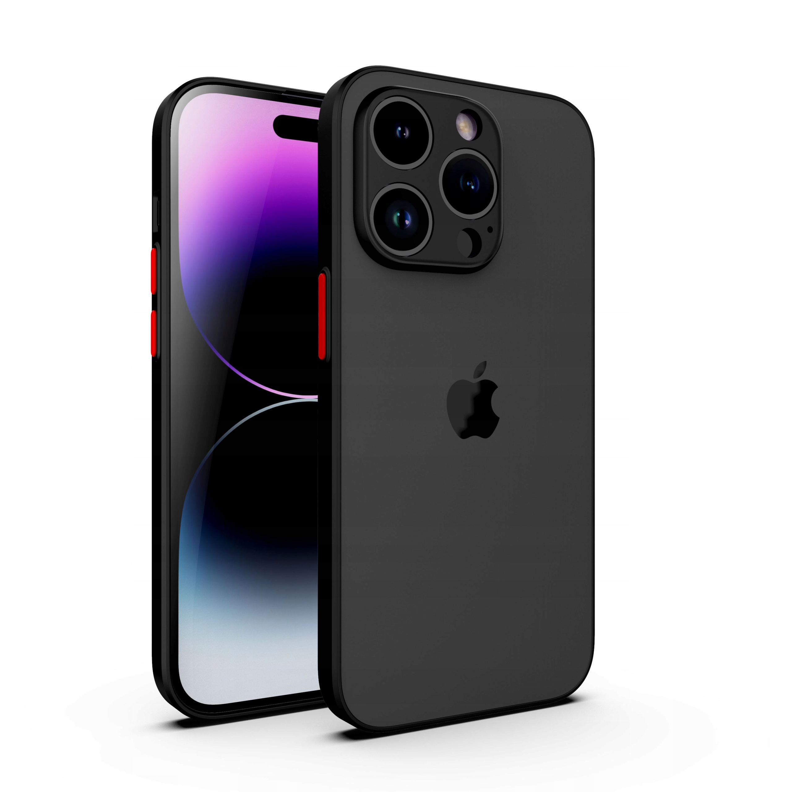 ETUI MATOWE OCHRONA APARATU DO IPHONE 15 PRO | CZARNY Marka RabbitMob