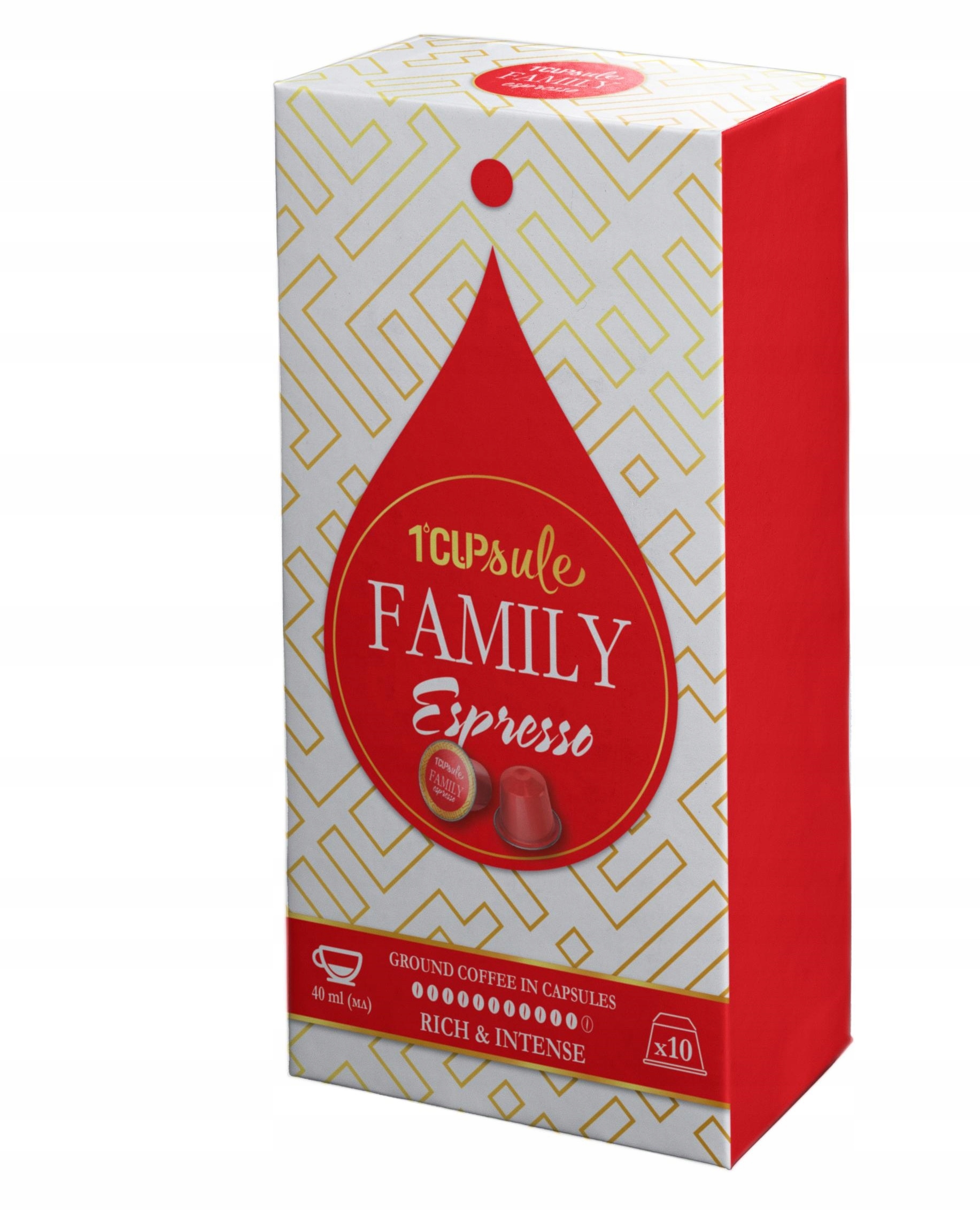 Kawa W Kapsułkach Kapsle pro Nespresso 1CUP Family Espresso 10 ks