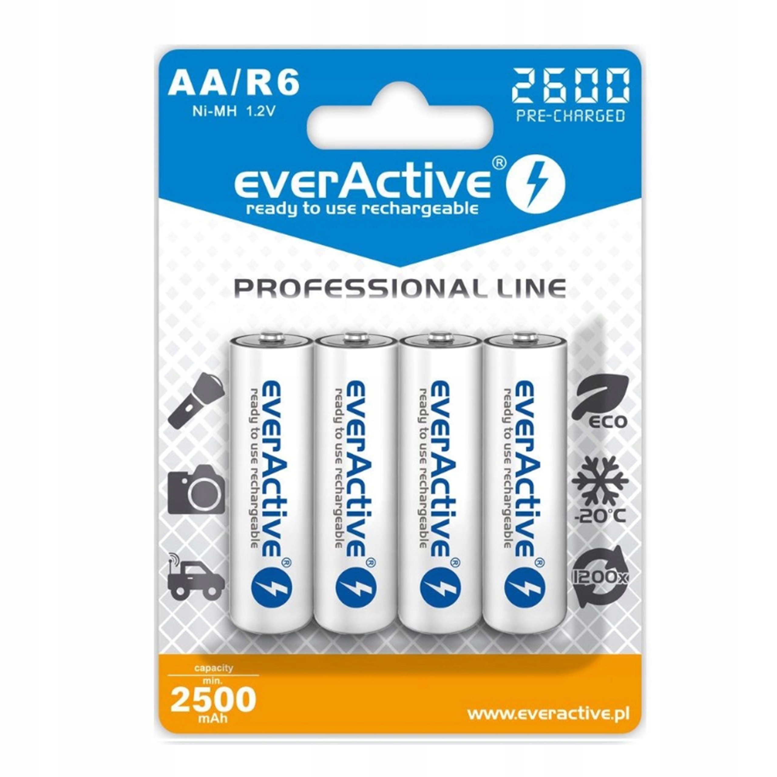 

Akumulator NiMH Everactive Aa (R6) 2600 mAh 4szt.