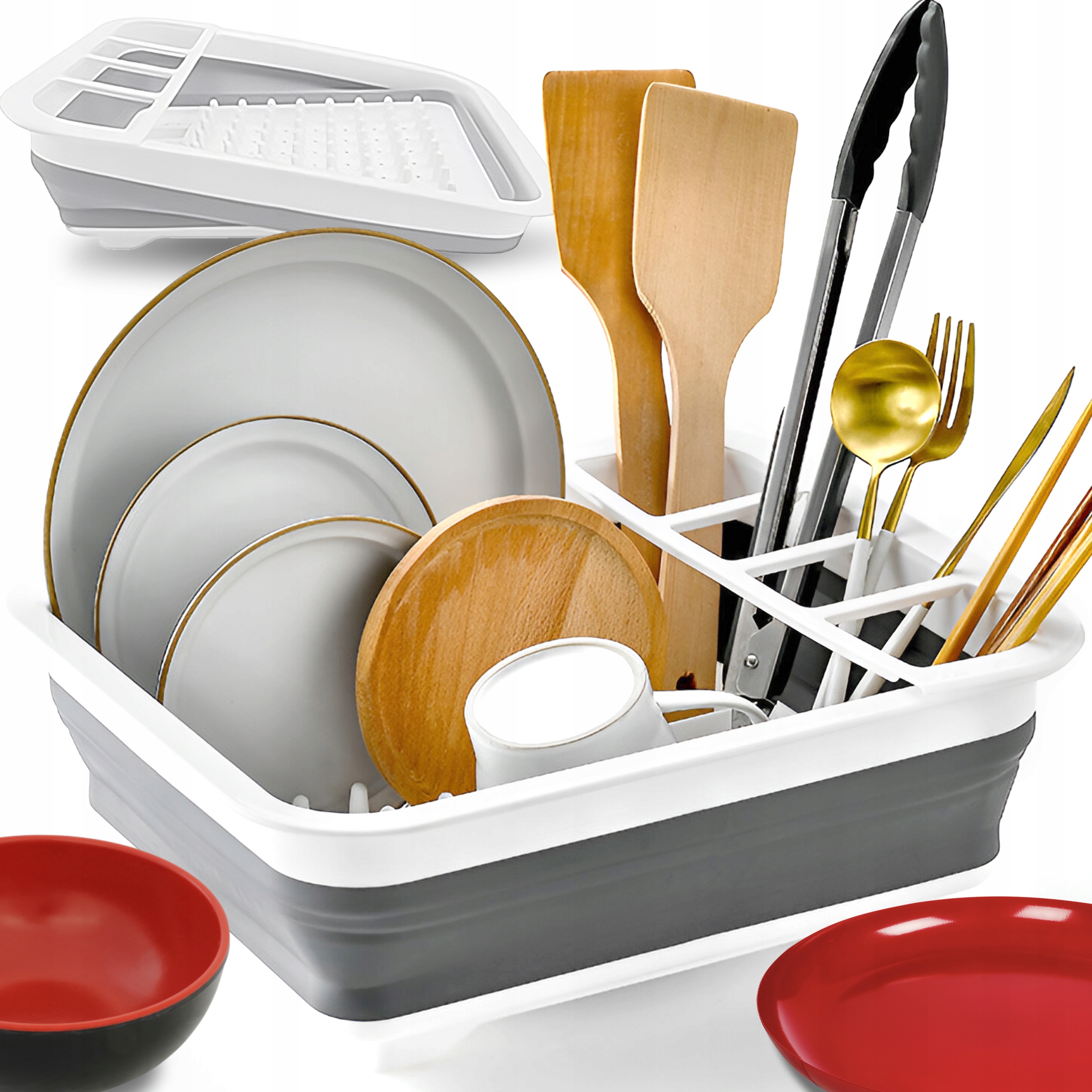 SUSZARKA DO NACZYŃ SKŁADANA OCIEKACZ STOJĄCA DUŻA Stan opakowania oryginalne