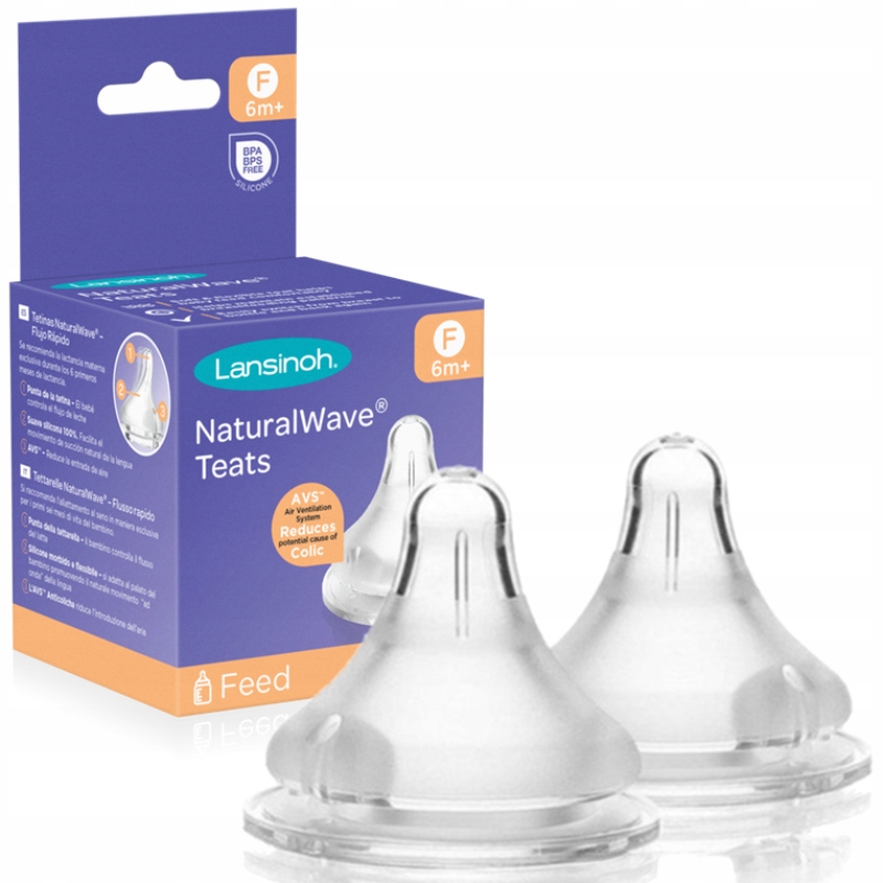 LANSINOH SMOCZEK NATURAL WAVE SZYBKI PRZEPŁYW 2szt