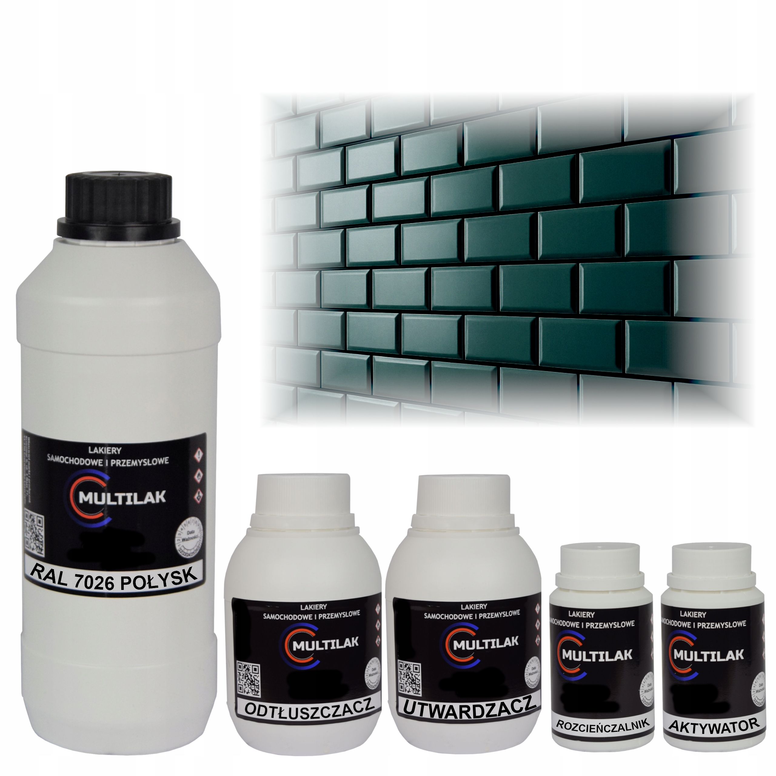 Lak farba Ral 7026 na glazúru dlaždíc a dlaždíc na valček, štetec 1L Lesk