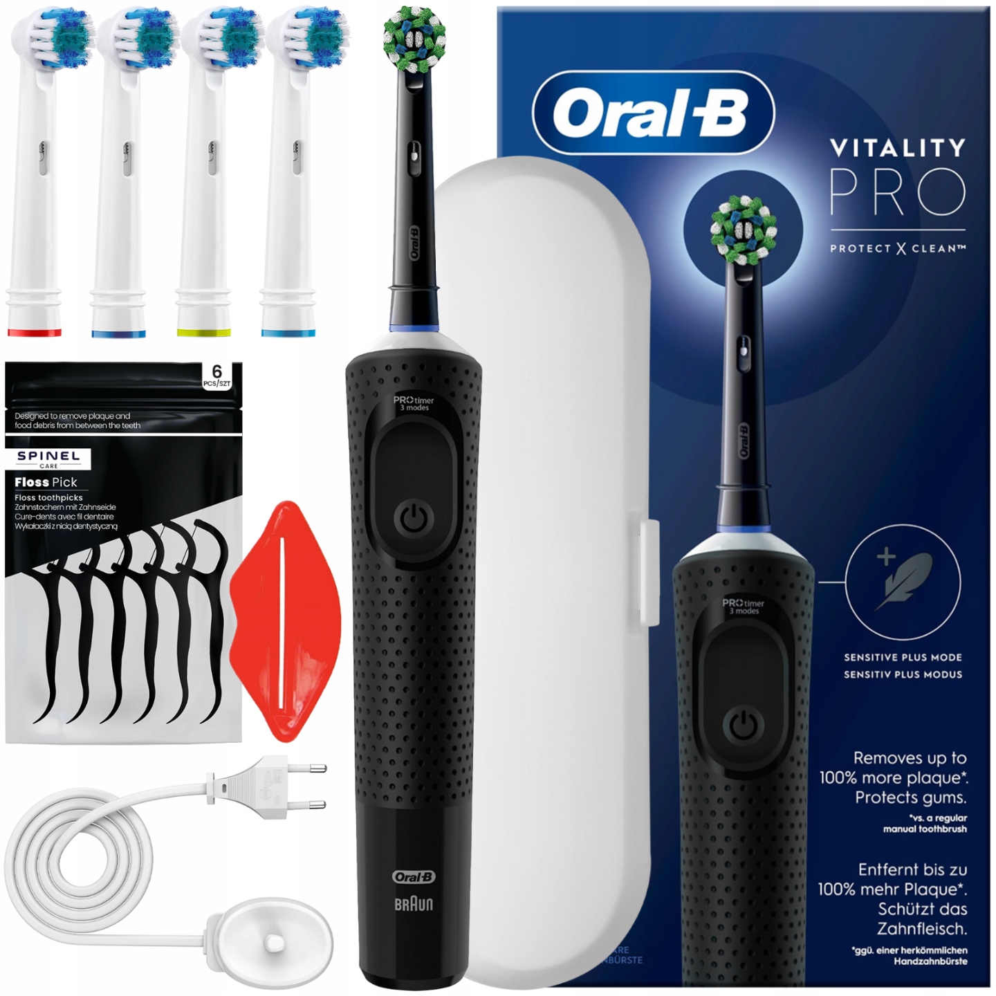 Szczoteczka Elektryczna Do Zębów Oral-b Vitality Pro D103 Etui Końcówki