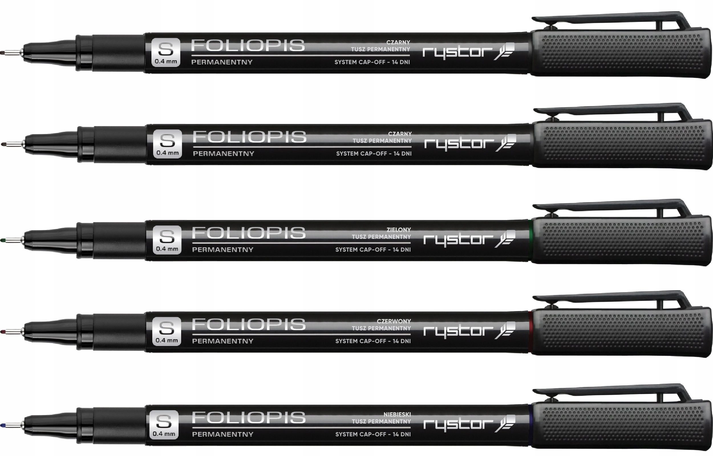 

Foliopis marker do CD DVD Rystor Fm 0,4mm kpl 5 sz