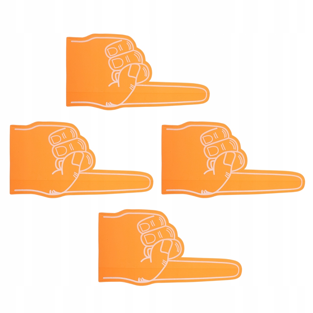 4Pcs Portable Orange Foam Cheerleading Hand Rekwizyty na dzień gry