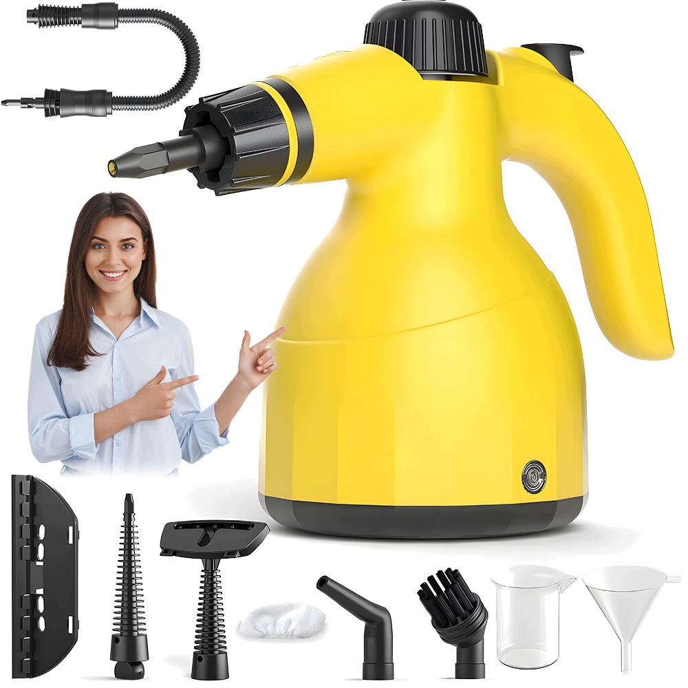 Parní Čistič 1000 W Ruční 350 ML Sada Nástavců Pro Čištění Domácnosti