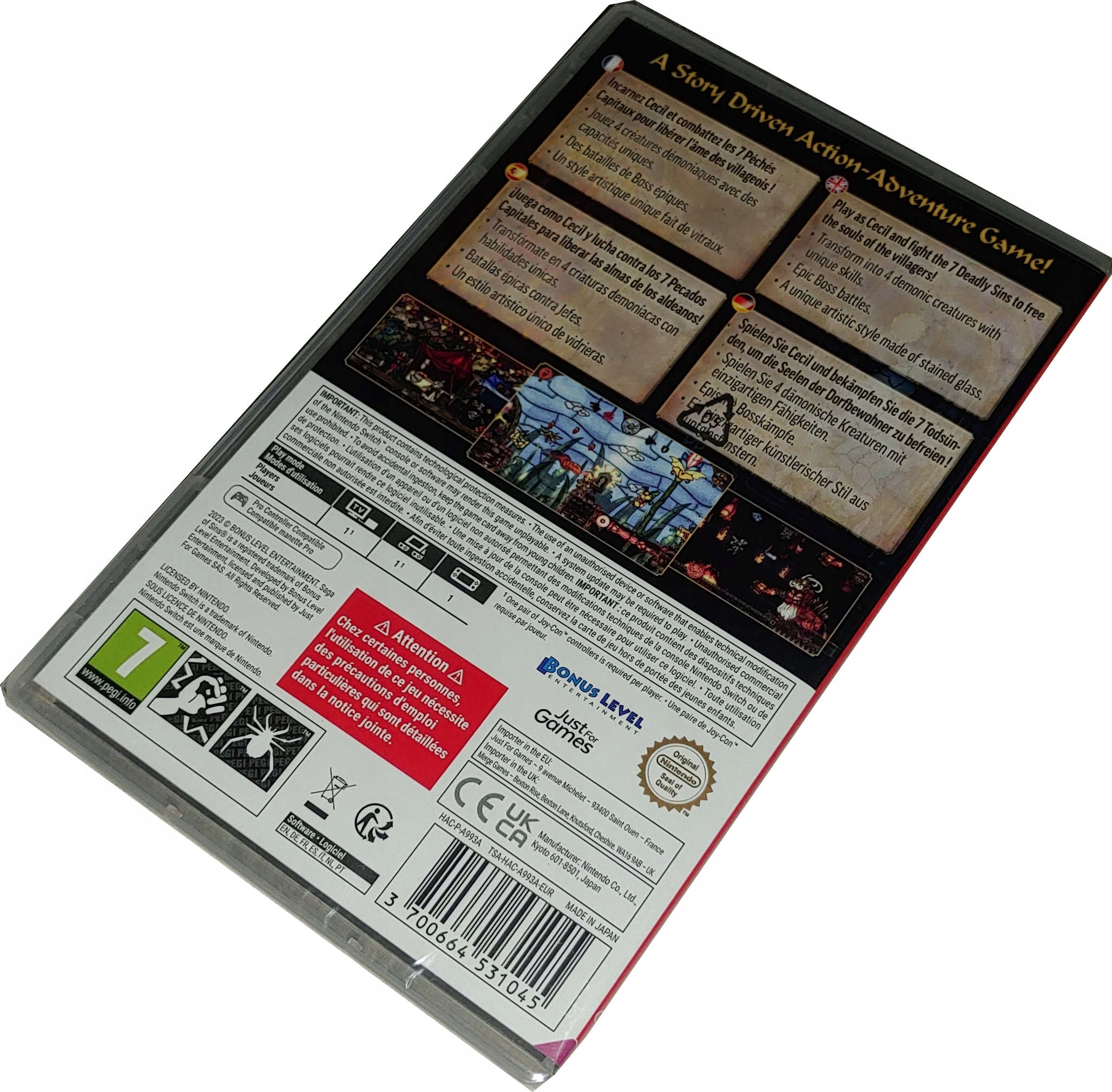 SAGA OF SINS / NOWA / ANG / SWITCH / KARTDRIDŻ Stan opakowania oryginalne