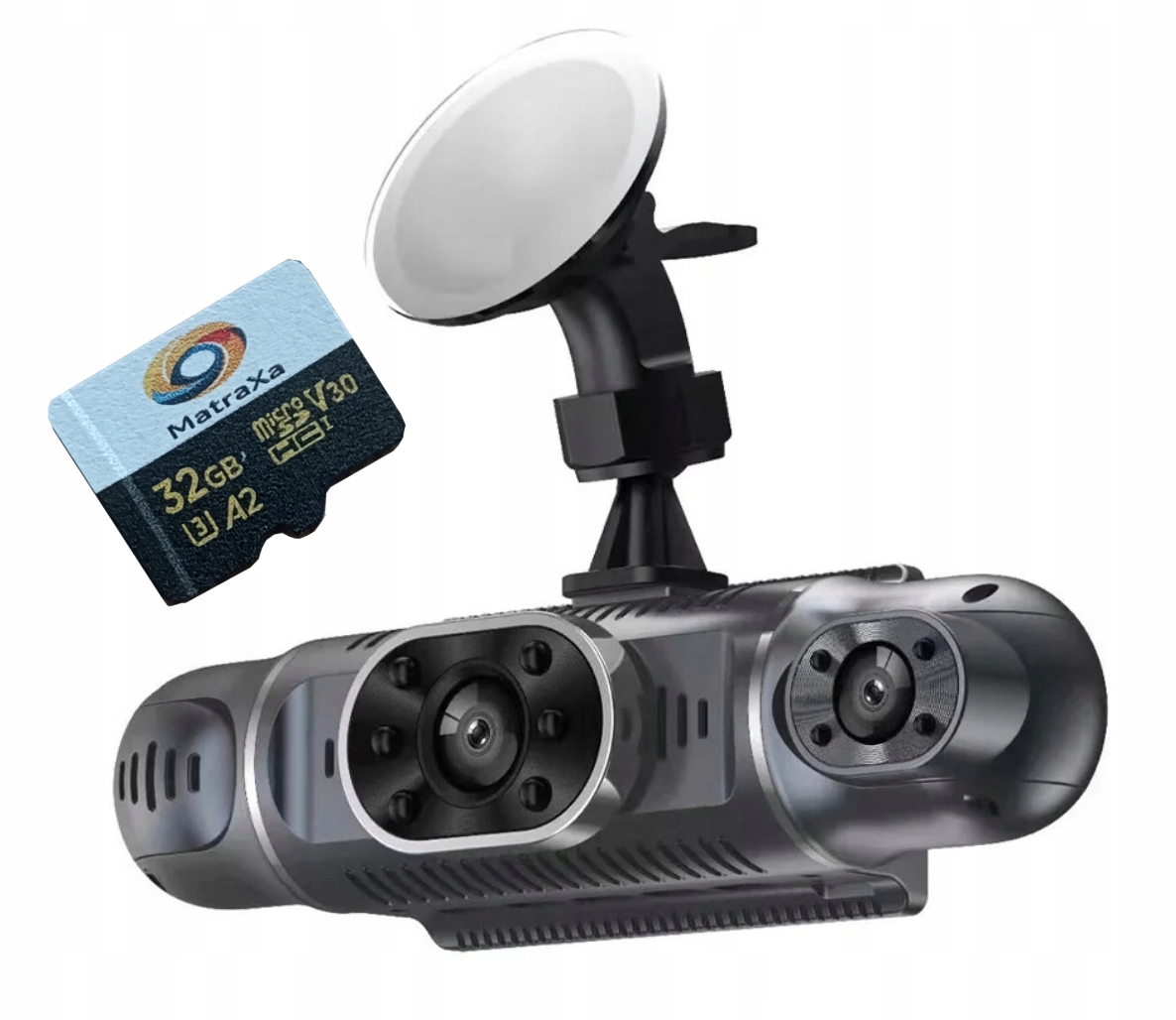 Autokamera 3x FullHD 1080p Rekordér WiFi X140 Karta 32GB