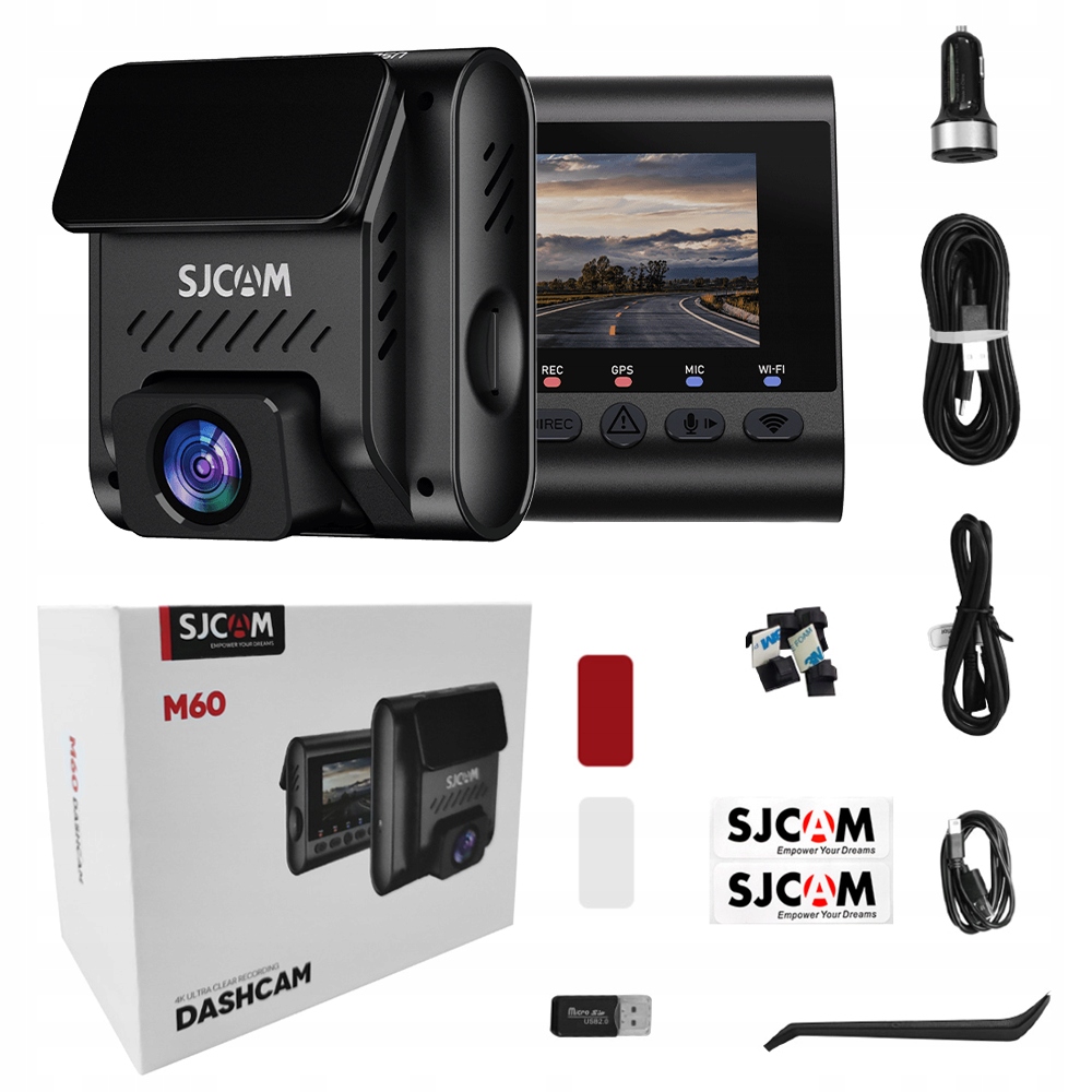 Videorekordér do auta Sjcam M60 Dashcam kamera 4K30FPS Hdr WiFi Gps
