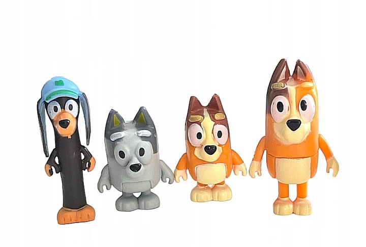 ZESTAW DUŻYCH FIGUREK BLUEY BINGO - 8 SZT RODZINKA BLUE Marka TM Toys