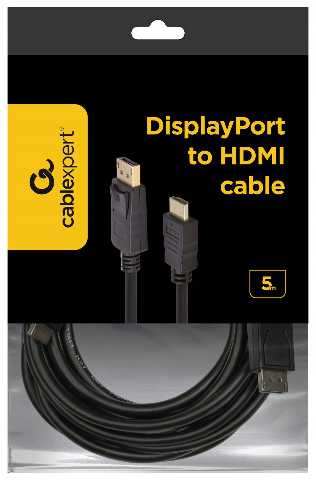 Kabel DisplayPort - HDMI CABLEXPERT 5 m Długość kabla 5 m