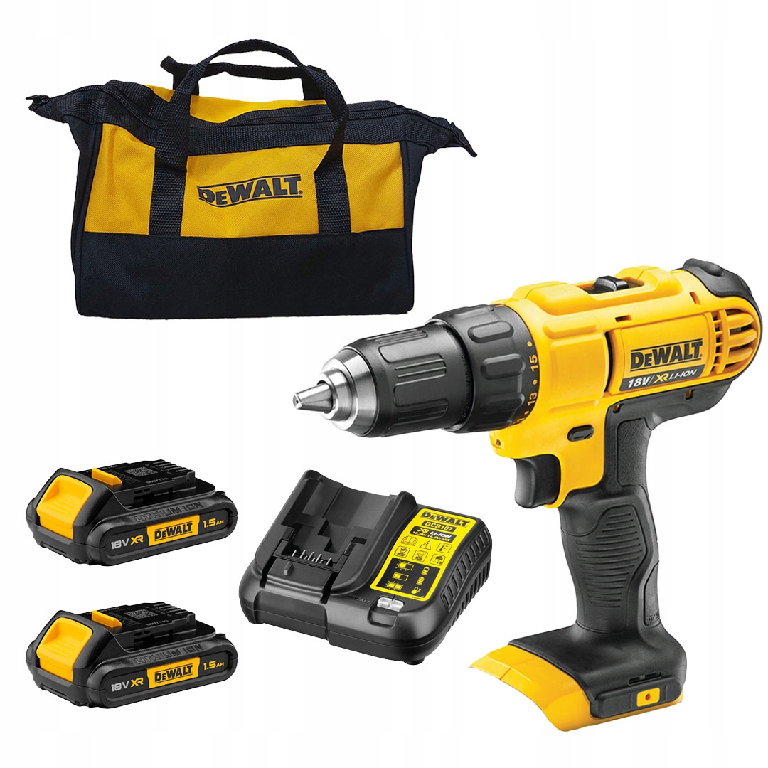 Aku Vrtačka DeWALT DCD771S2 Xr 18V 65Nm 2x1,5Ah taška