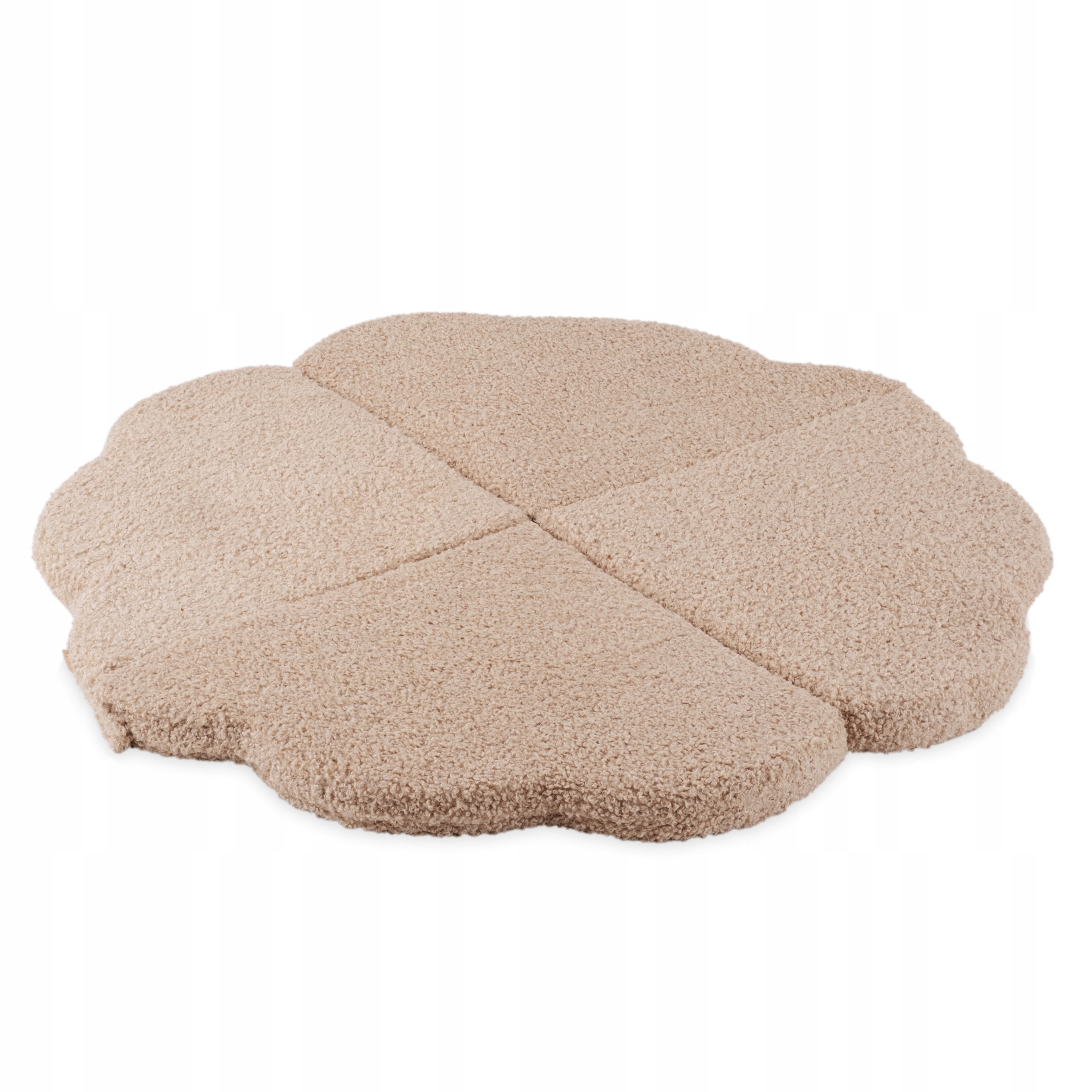 Mata dla Dzieci do Zabawy 115x115x5 cm Kwiat Beżowy Boucle Misioo
