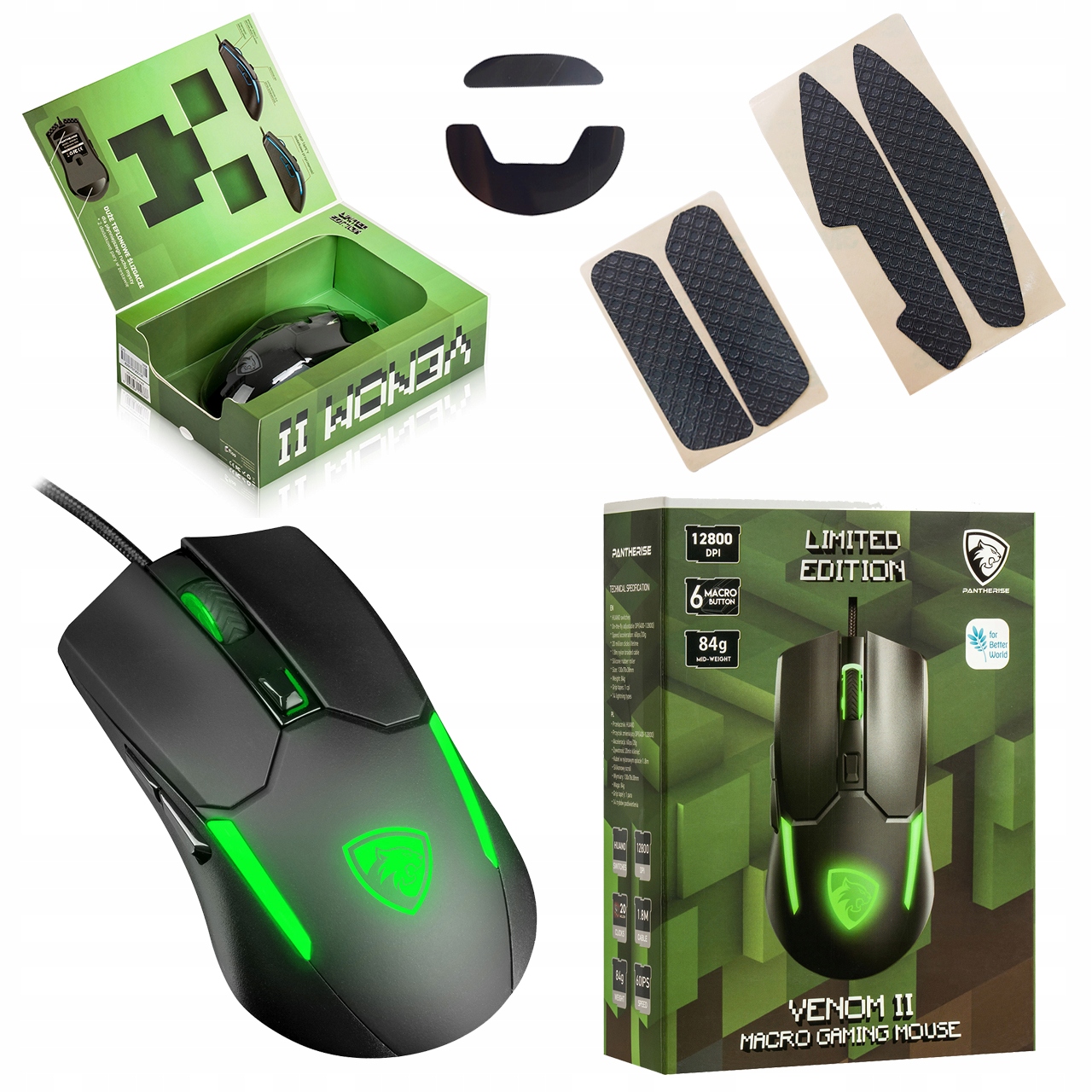 

Pantherise Venom II Mysz Gaming Minecraft Limited