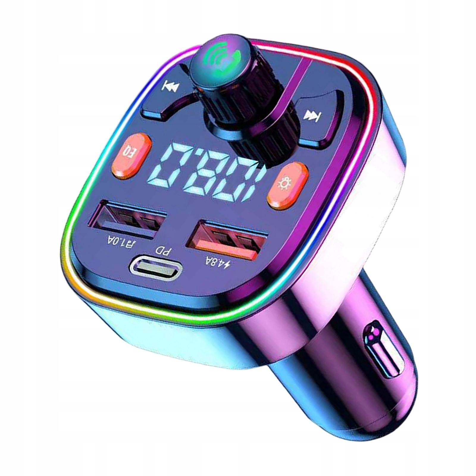 Modulator Bluetooth FM Zestaw głośnomówiący Adapter bezprzewodowy Samochodowy modulator FM Marka bez marki