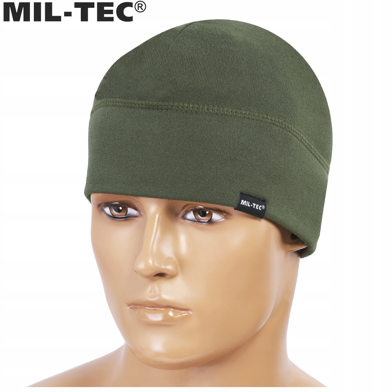 CZAPKA TERMOAKTYWNA SPORTOWA MIL-TEC BEANIE SOFT ODDYCHAJĄCA ZIMOWA OLIVE Materiał dominujący poliester