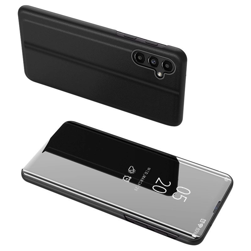 Clear View Case etui do do Samsung Galaxy A14 pokrowiec z klapką czarne