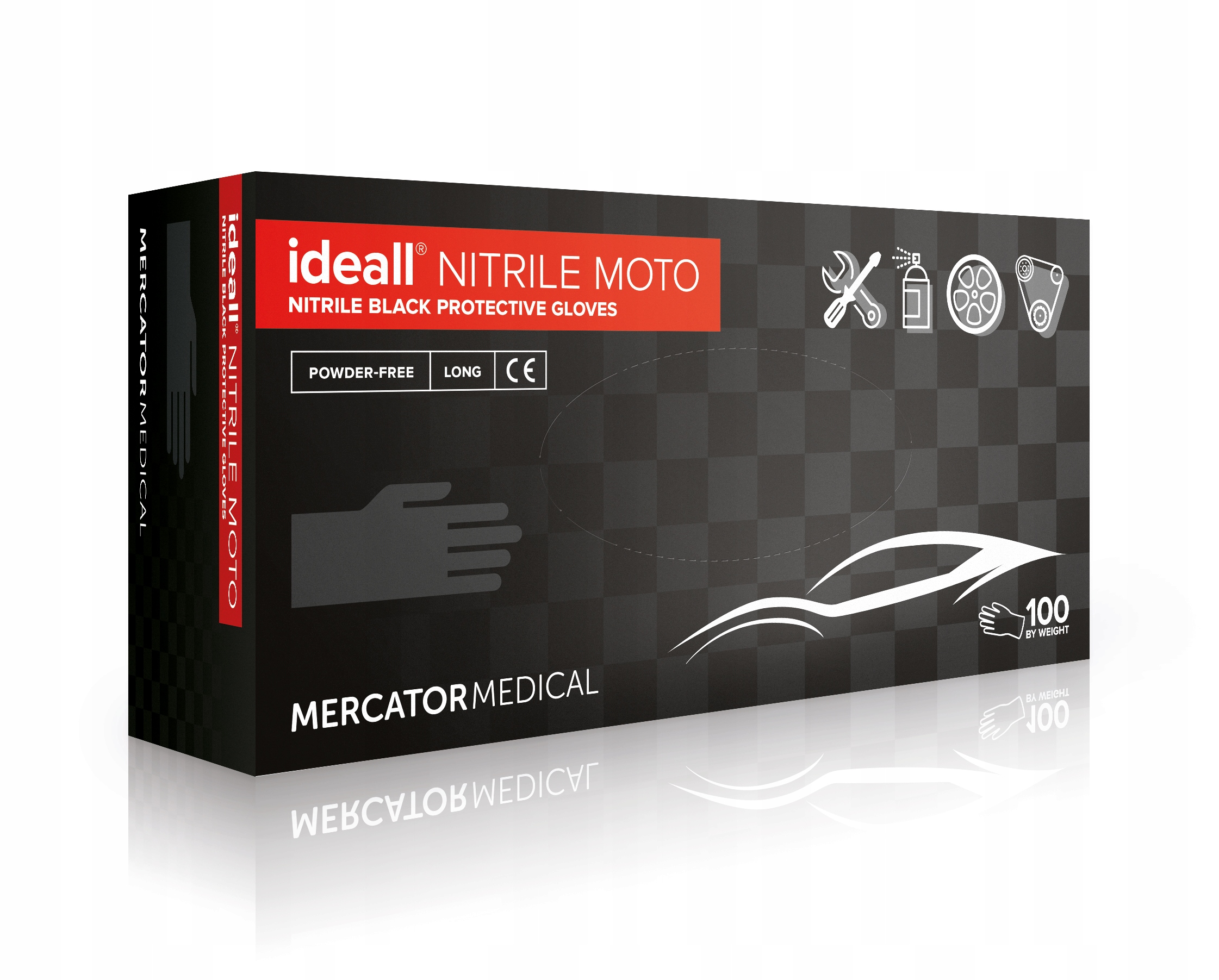 Rękawice nitrylowe ideall NITRILE MOTO XL 100 szt.