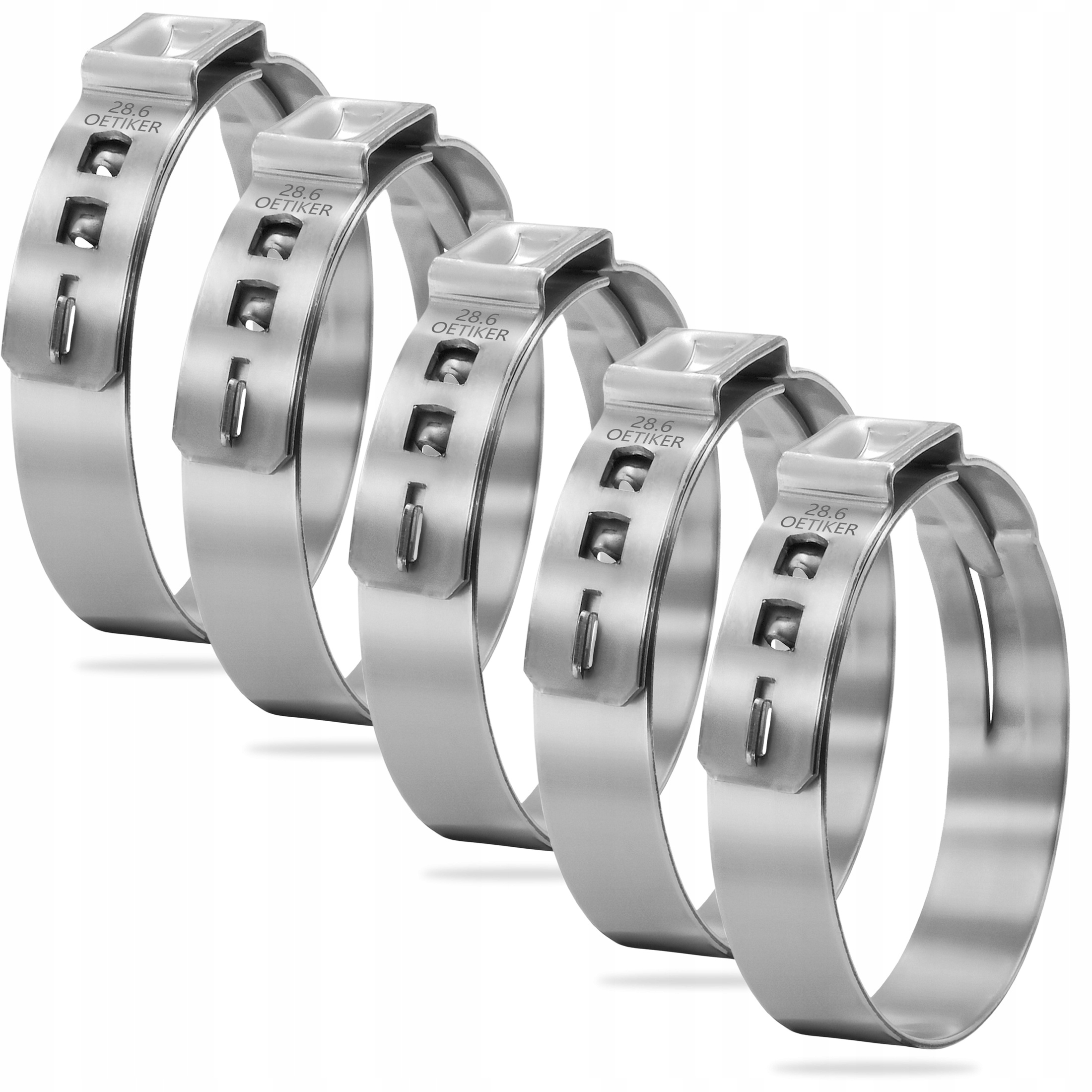 Metalowa opaska zaciskowa z uchem Oetiker 167 25,4-28,6 mm 5 Sztuk