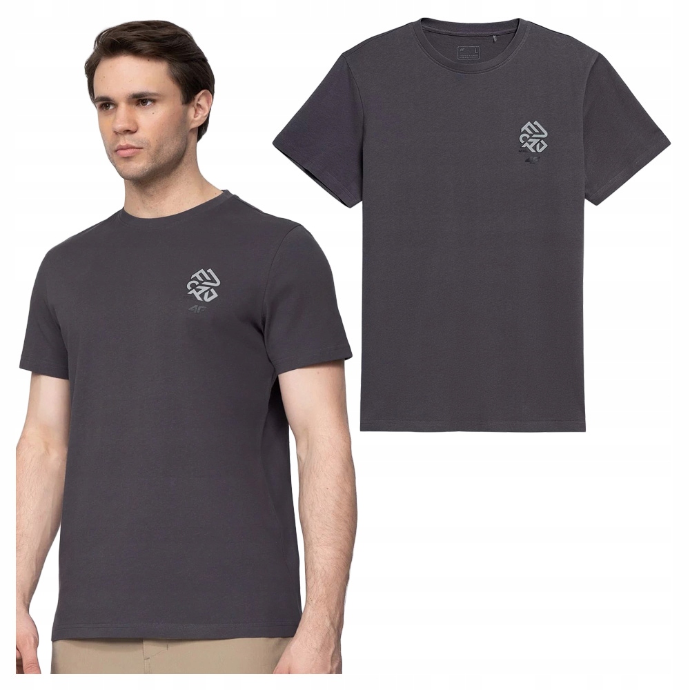 

4F T-shirt Koszulka Męska TSM067 Ciemny Szary L