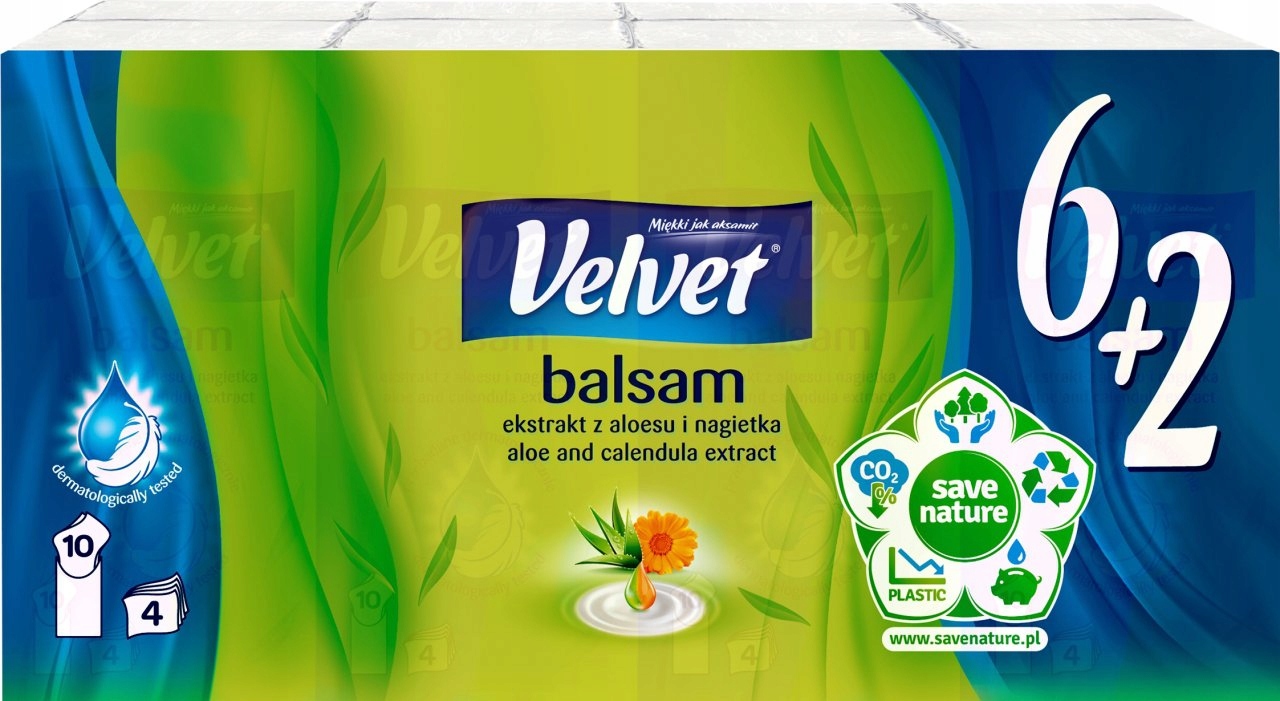

Velvet Balsam Chusteczki Aloes 8 Paczek X 9SZT