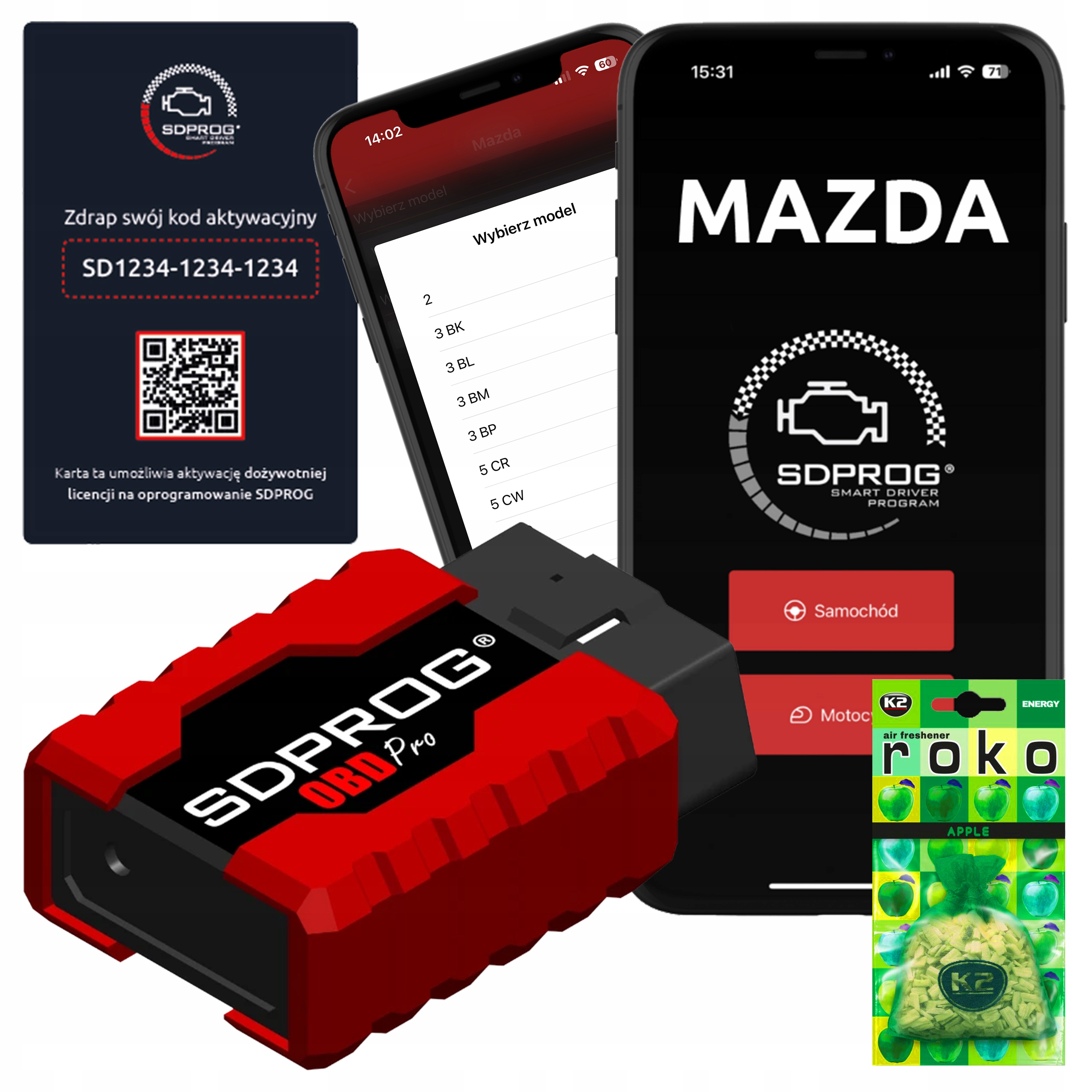 Mazda Tester Diagnostyczny Interfejs OBD2 Sdprog Dpf Program Android iOS