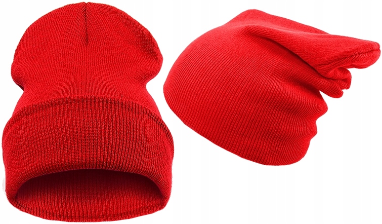 

Czapka Beanie czerwona Smerfetka Krasnal Podwójna