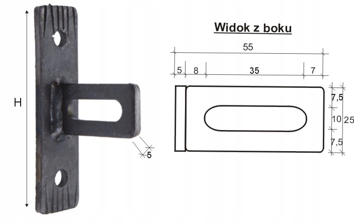 Mocowanie przęsła uchwyt płotu ogrodzenie 64.006 Kod producenta 64.006