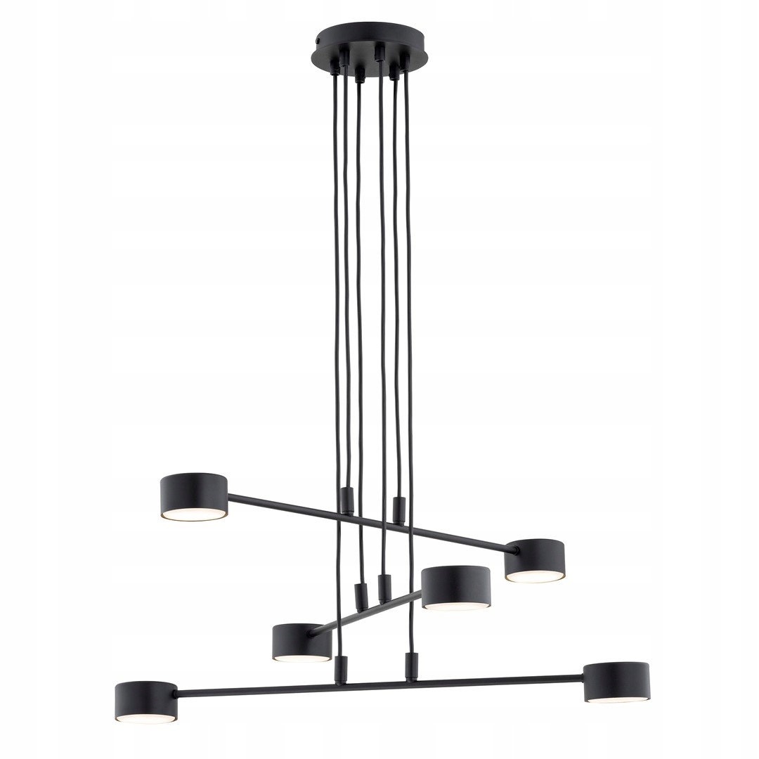 Minimalistická závesná lampa čierna 70 cm do jedálne a obývačky 6 bodov Emibig
