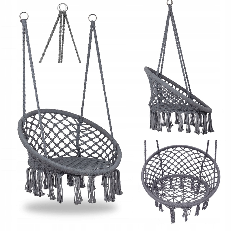 Houpačka Čapí hnízdo Závěsné zahradní křeslo Boho pro dům zahrady 120 cm