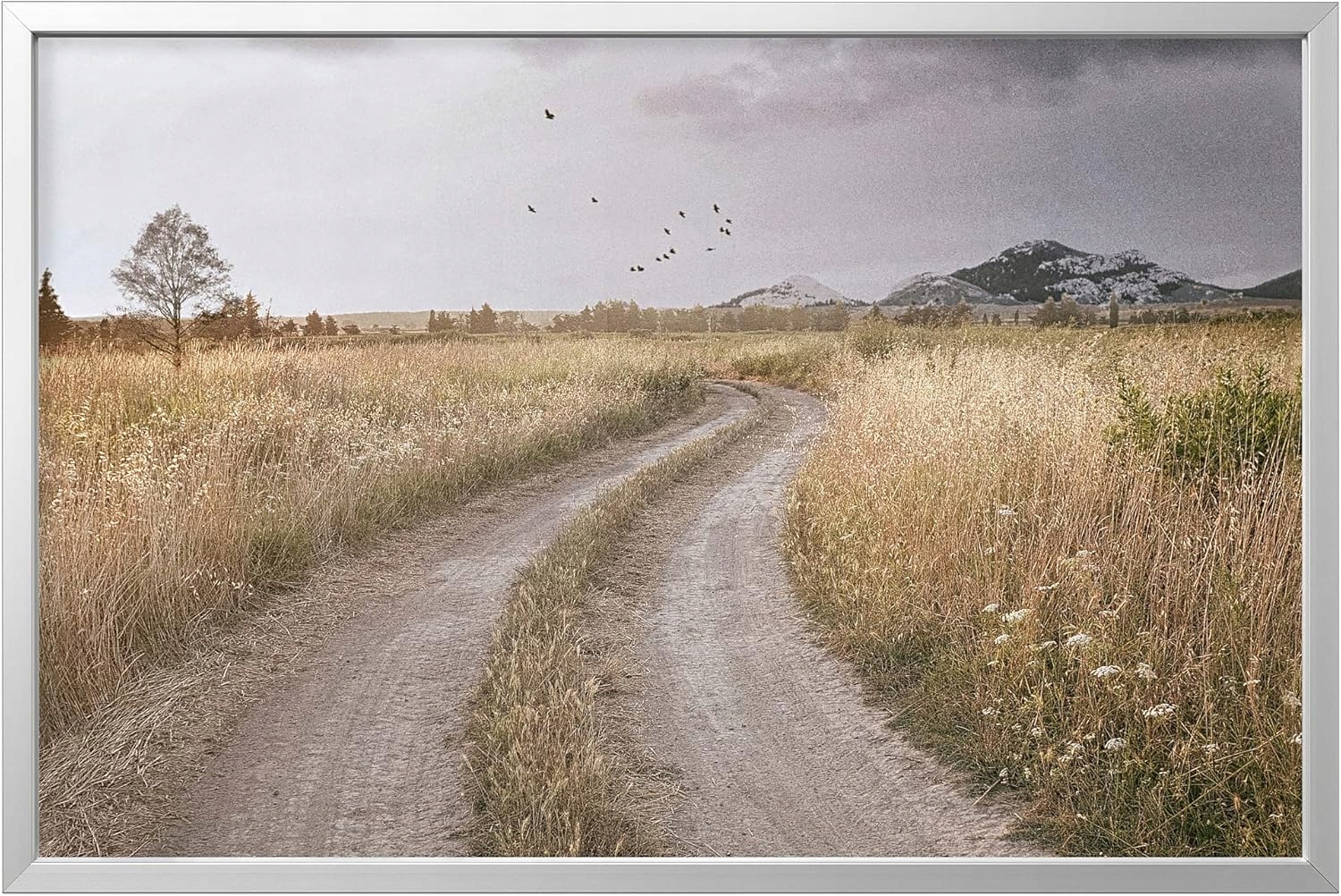 Ikea Bjorksta Obraz s rámom, Krútená vidiecka cesta, 118 x 78 cm