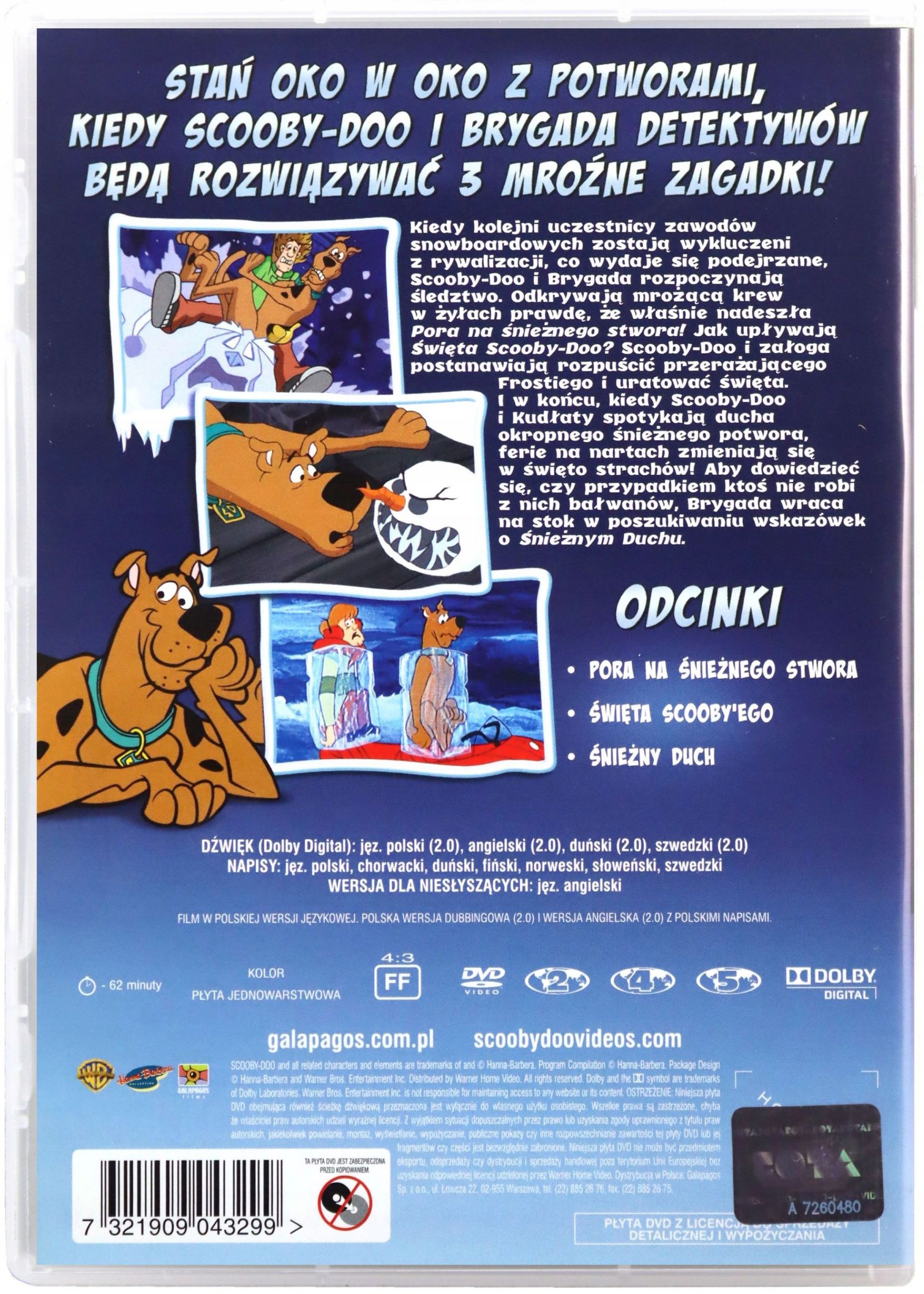 SCOOBY-DOO I ZIMOWE STWORY (DVD) Stan opakowania oryginalne