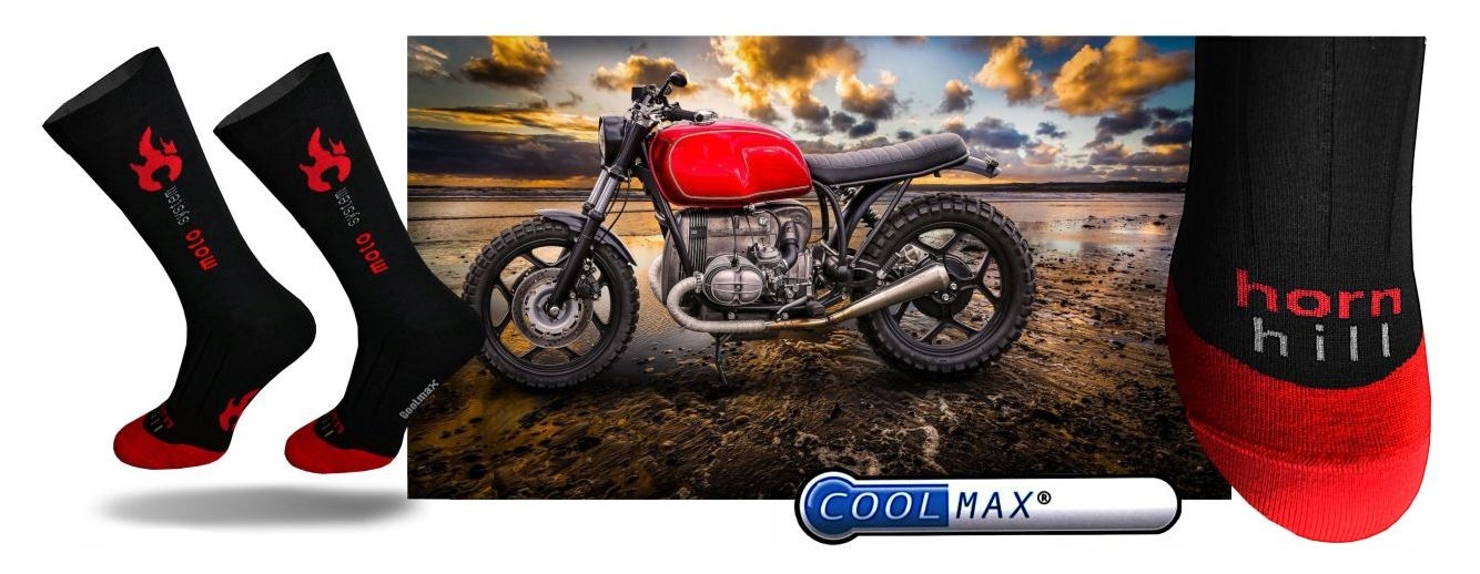 Skarpety Moto System motocyklowe Długie 38-42 .2 Producent Hornhill